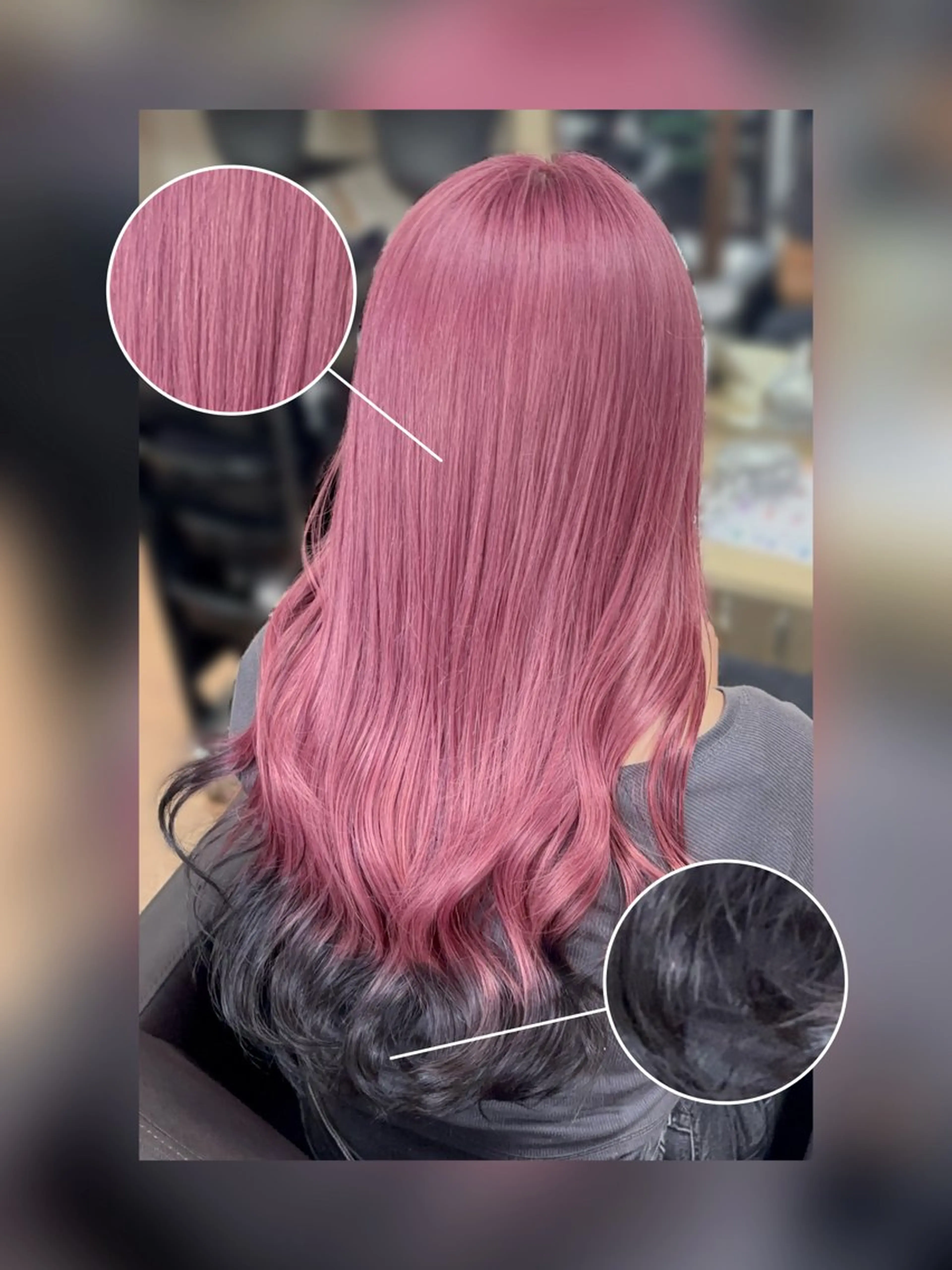 【ダメージ最小限に‼️】派手色👌ケアブリーチ+オンカラー🍭✨️の写真