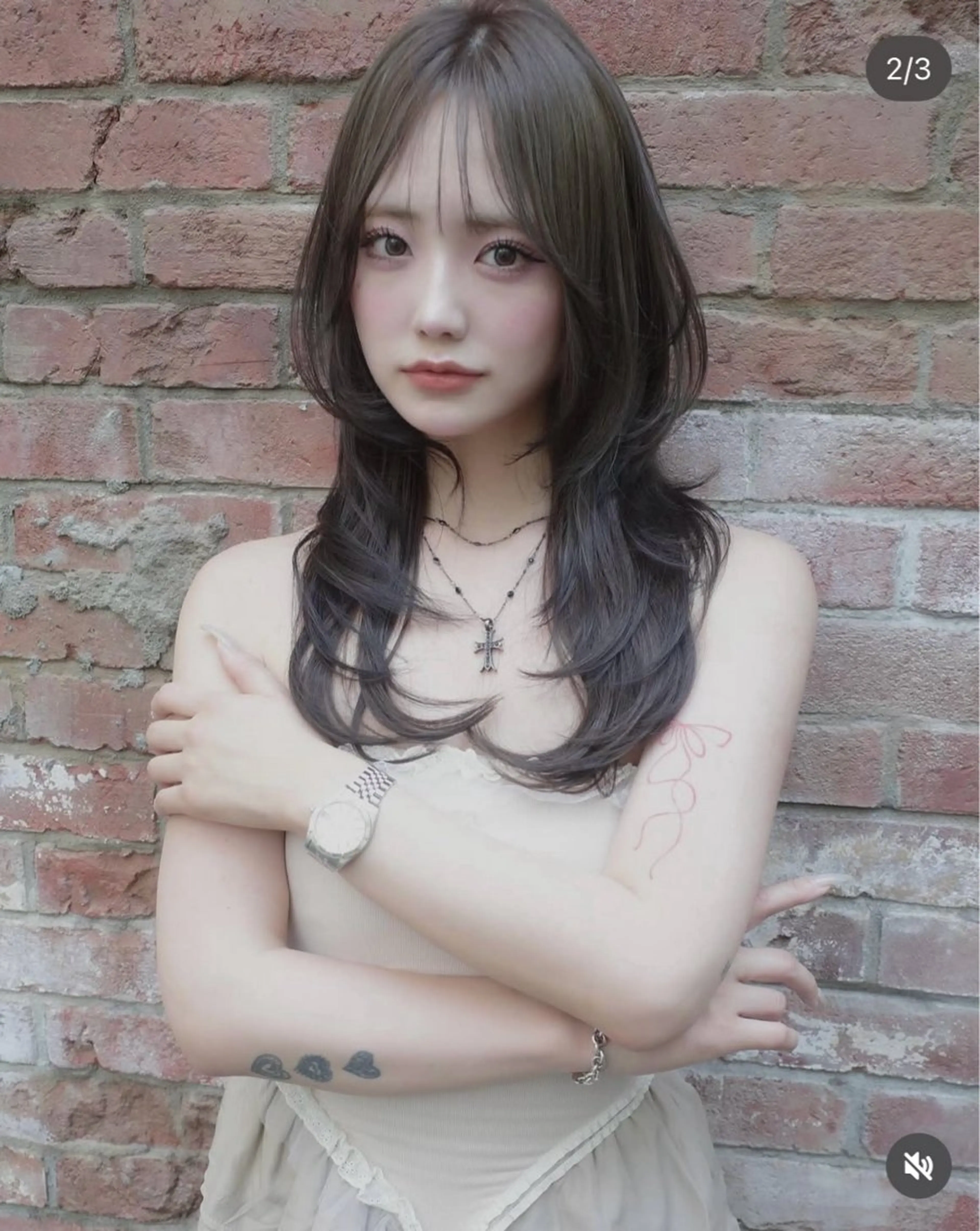 セミロング ハッシュカット 中島 雄斗のヘアスタイル