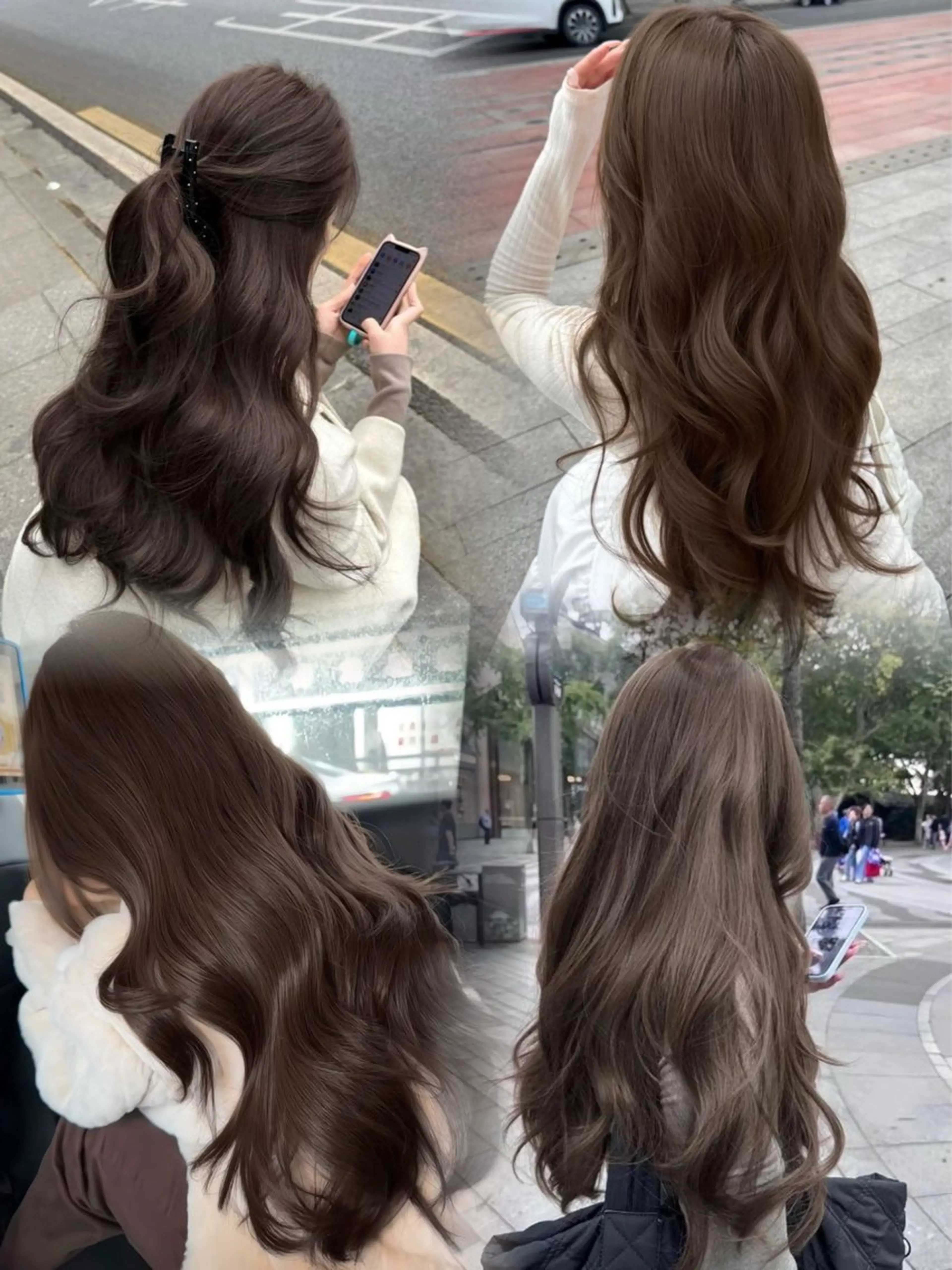 ロング カラー ベージュカラー ブリーチ グレージュ ブリーチなしカラー 髪質改善 表参道/ワンホンヘア SAAYA🖤のヘアスタイル