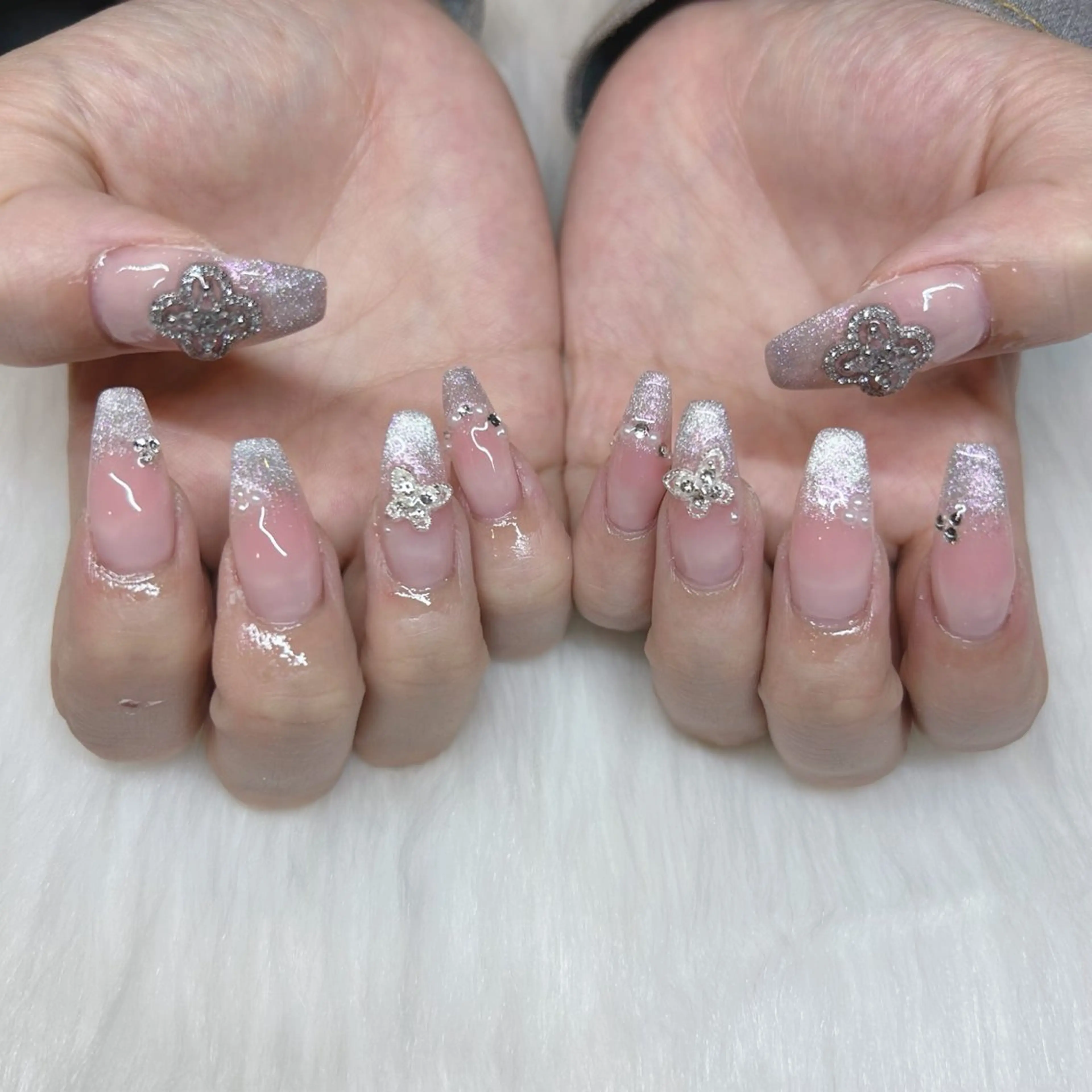 ロング ハンドネイル HANA うるののネイルデザイン