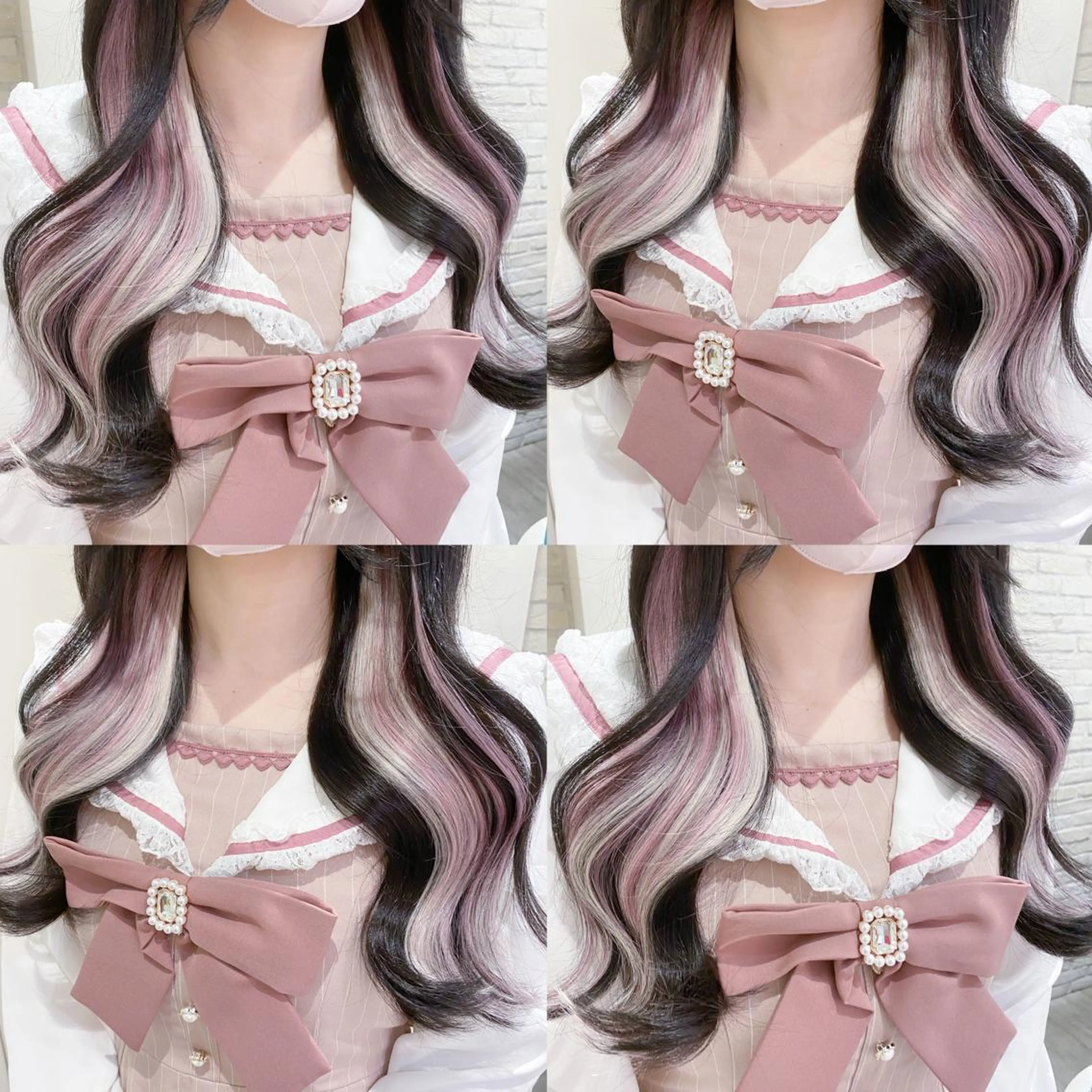 セミロング シールエクステ エクステ カット エクステ 横浜🍒ルーツカラー エクステ／RIEのヘアスタイル