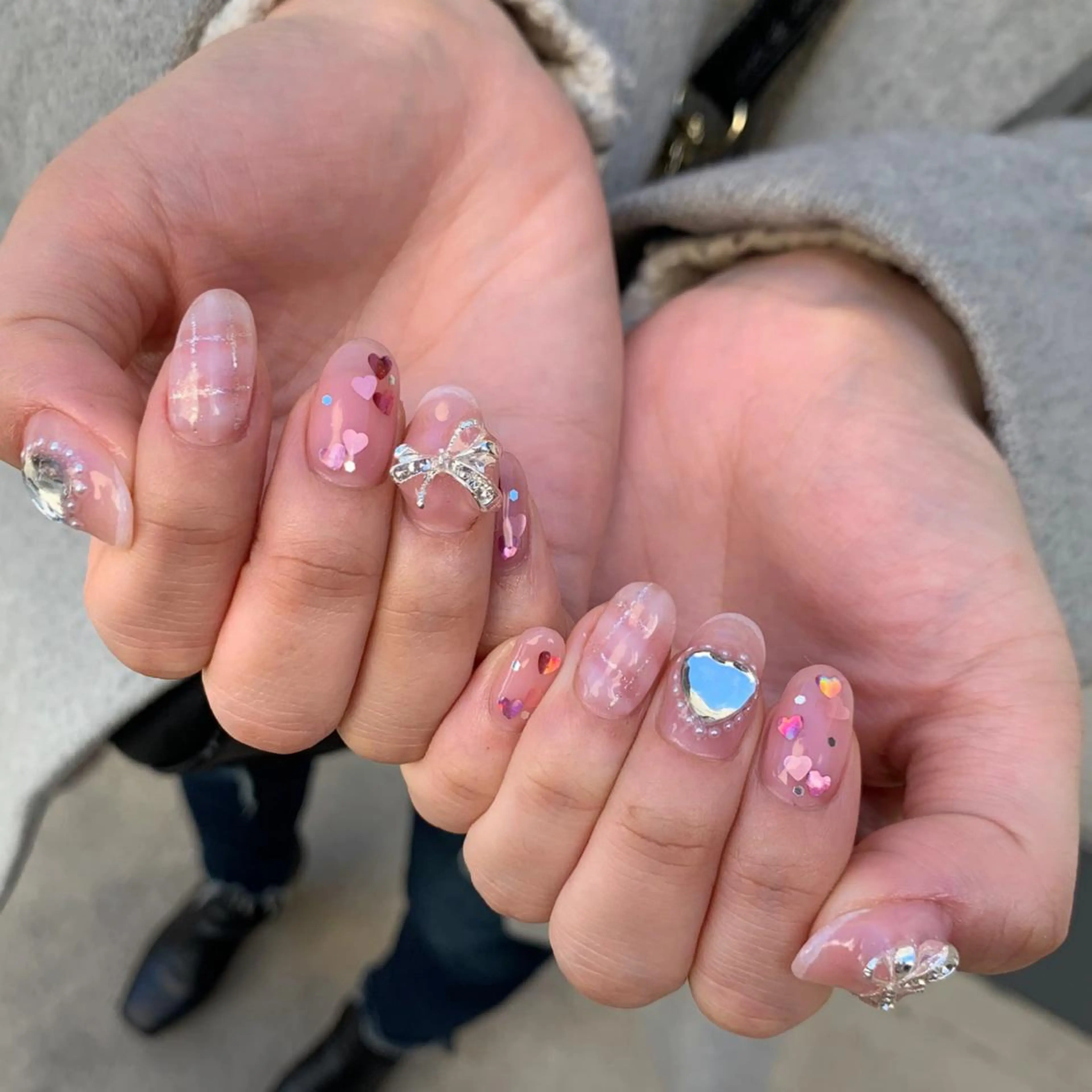 ネイル ハート バレンタイン ハンドネイル nailist Chisakiのネイルデザイン