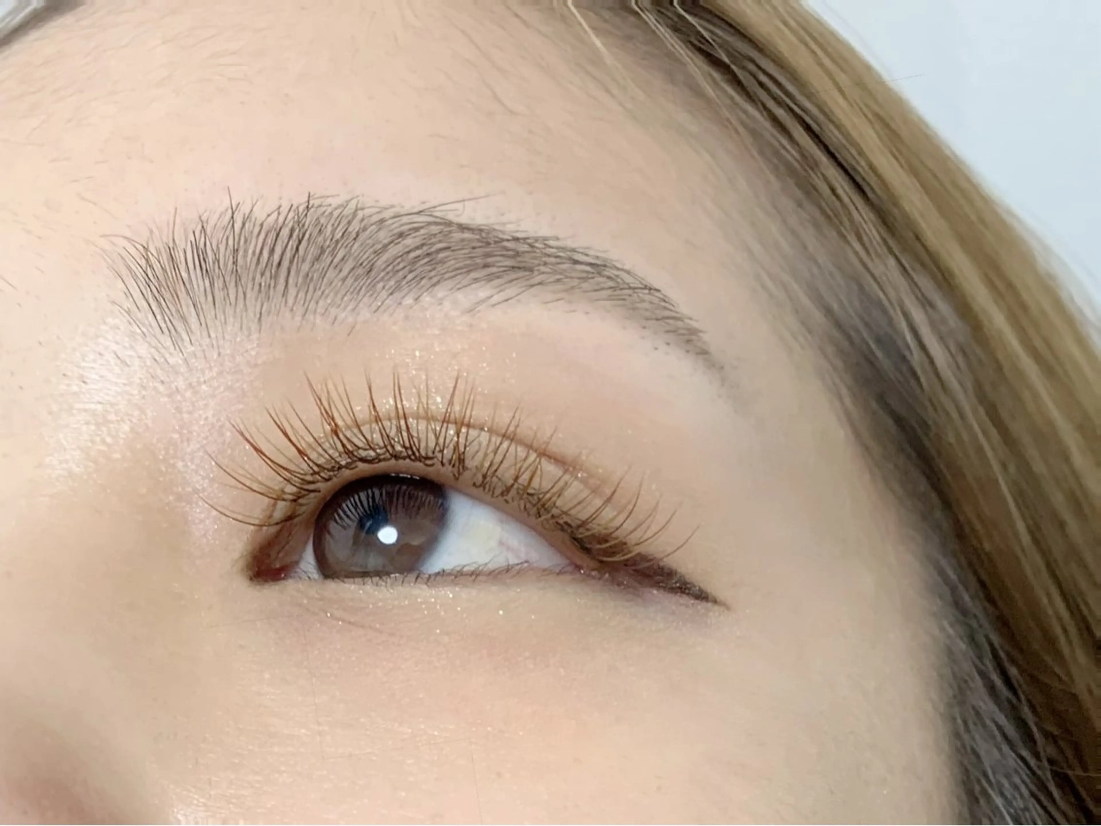 ブラウンエクステ140本の写真