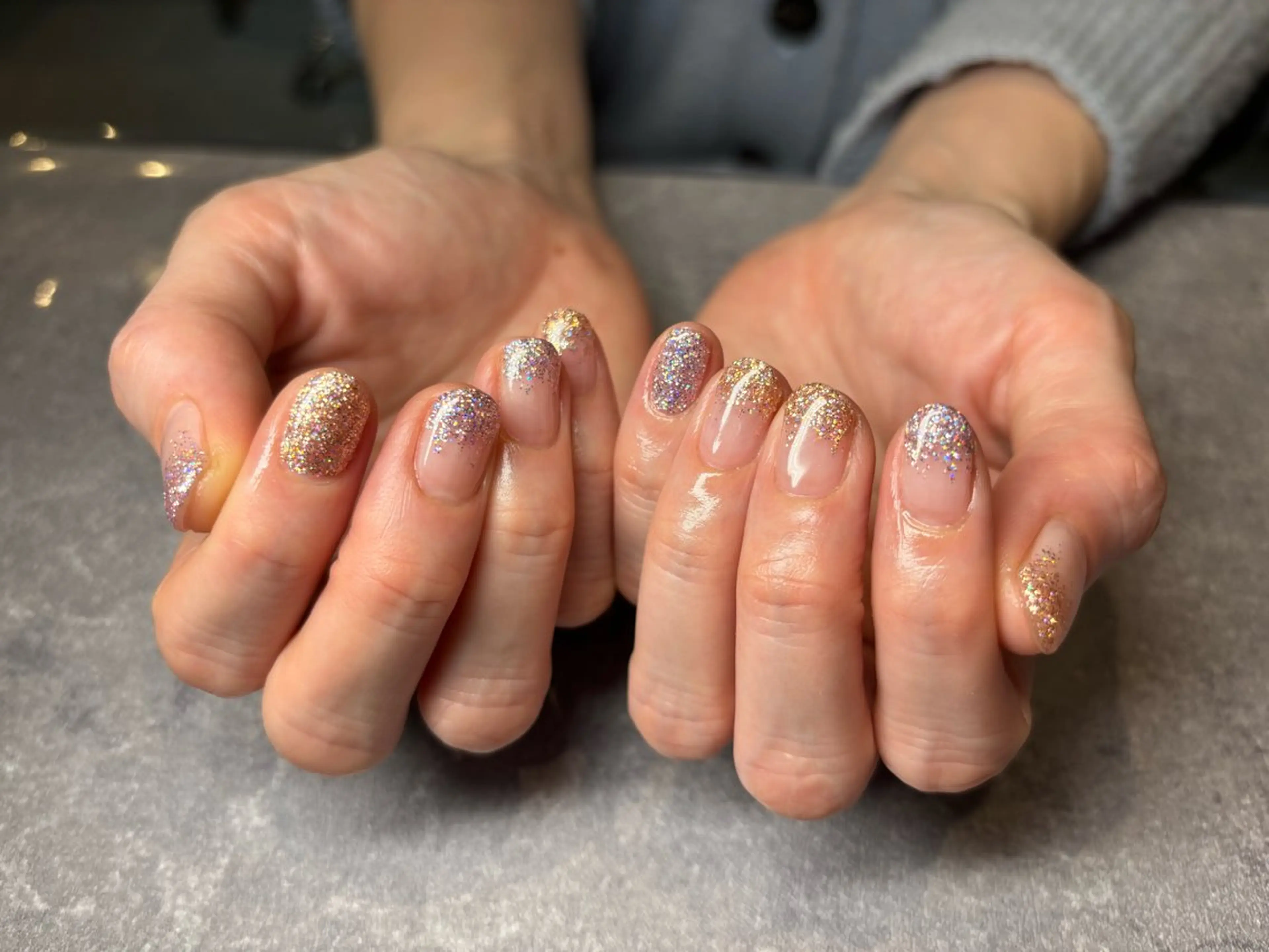 ネイル グラデーション オレンジ ピンク HONOKA W 【深江橋店】のネイルデザイン