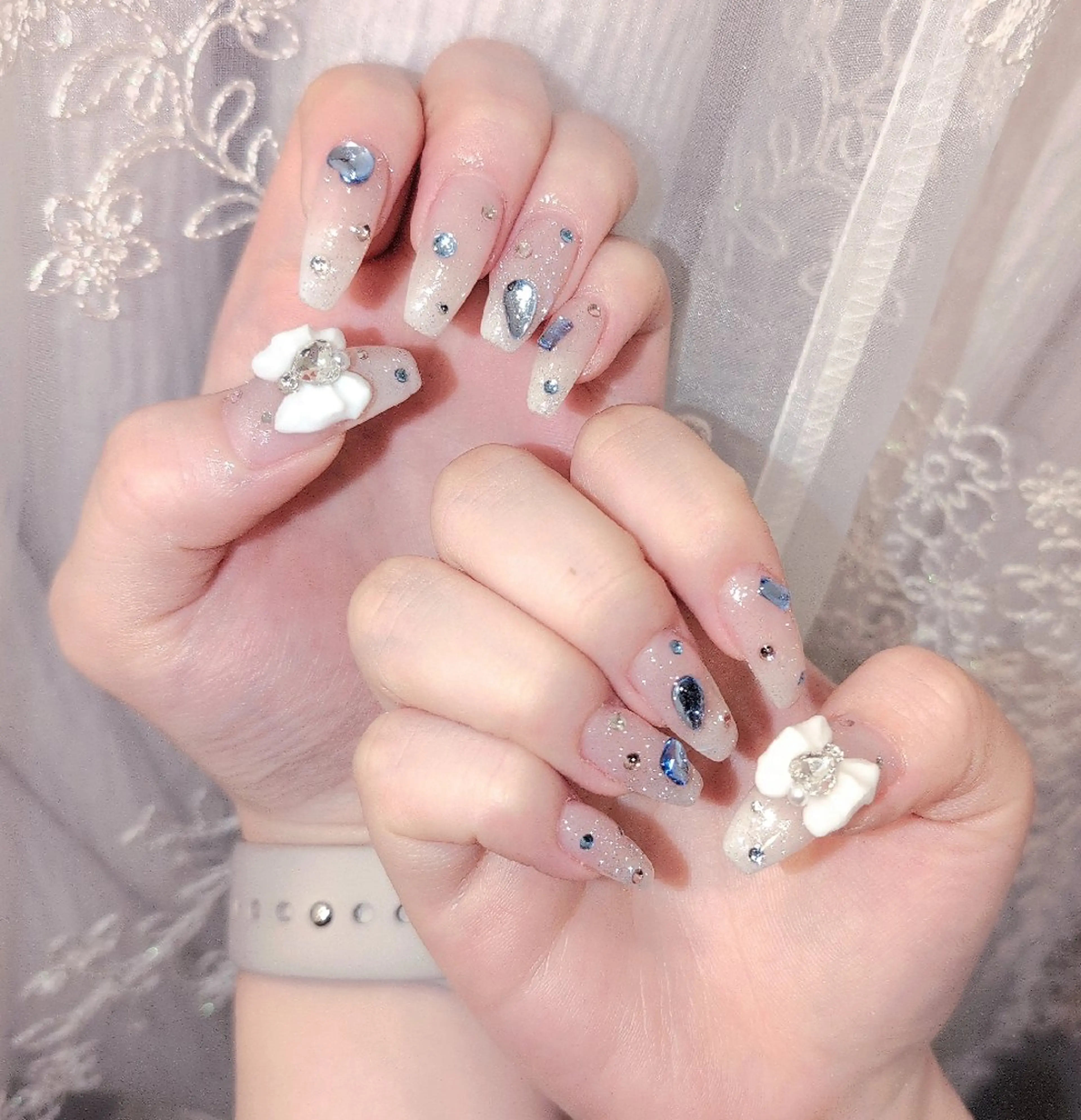 ネイル 長さ出し ジェルネイル 韓国ネイル マグネットネイル ニュアンスネイル ハンドネイル I LOVE ME NAIL.｡.:*♡のネイルデザイン
