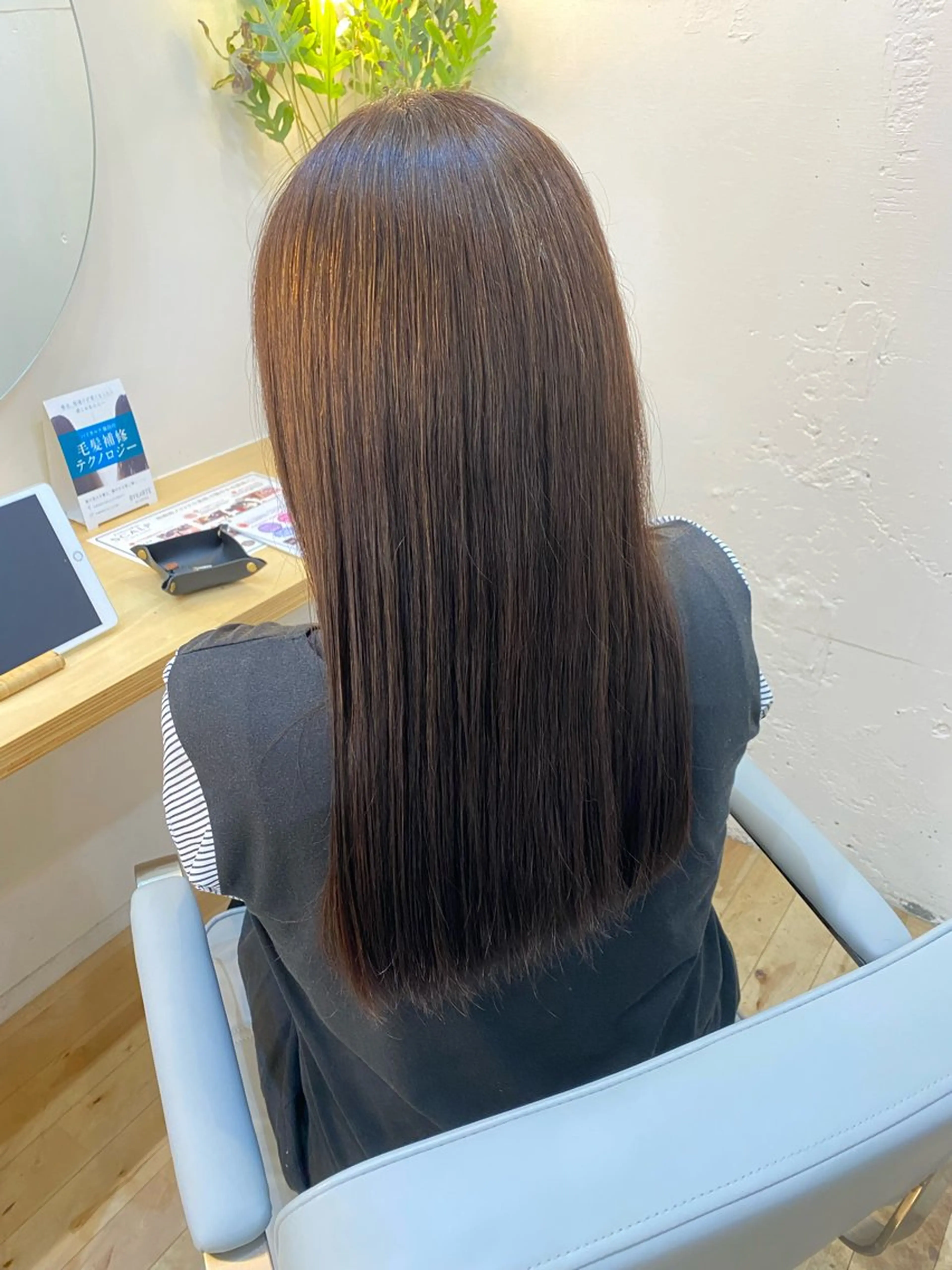 ロング 縮毛矯正 艶カラー／ストレート かとうゆうき🍯のヘアスタイル