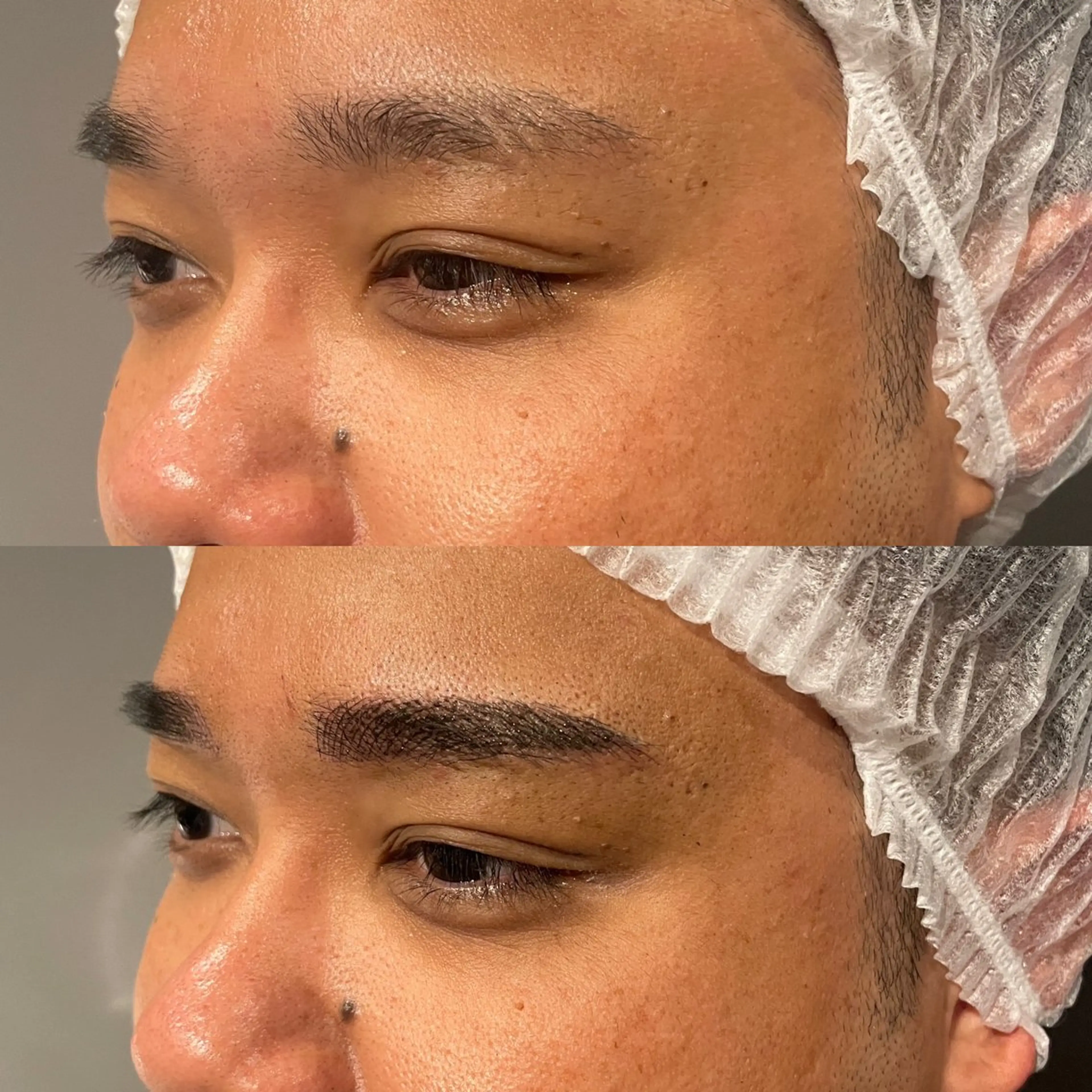 メンズ眉毛タトゥー1回目 消えない眉毛の写真