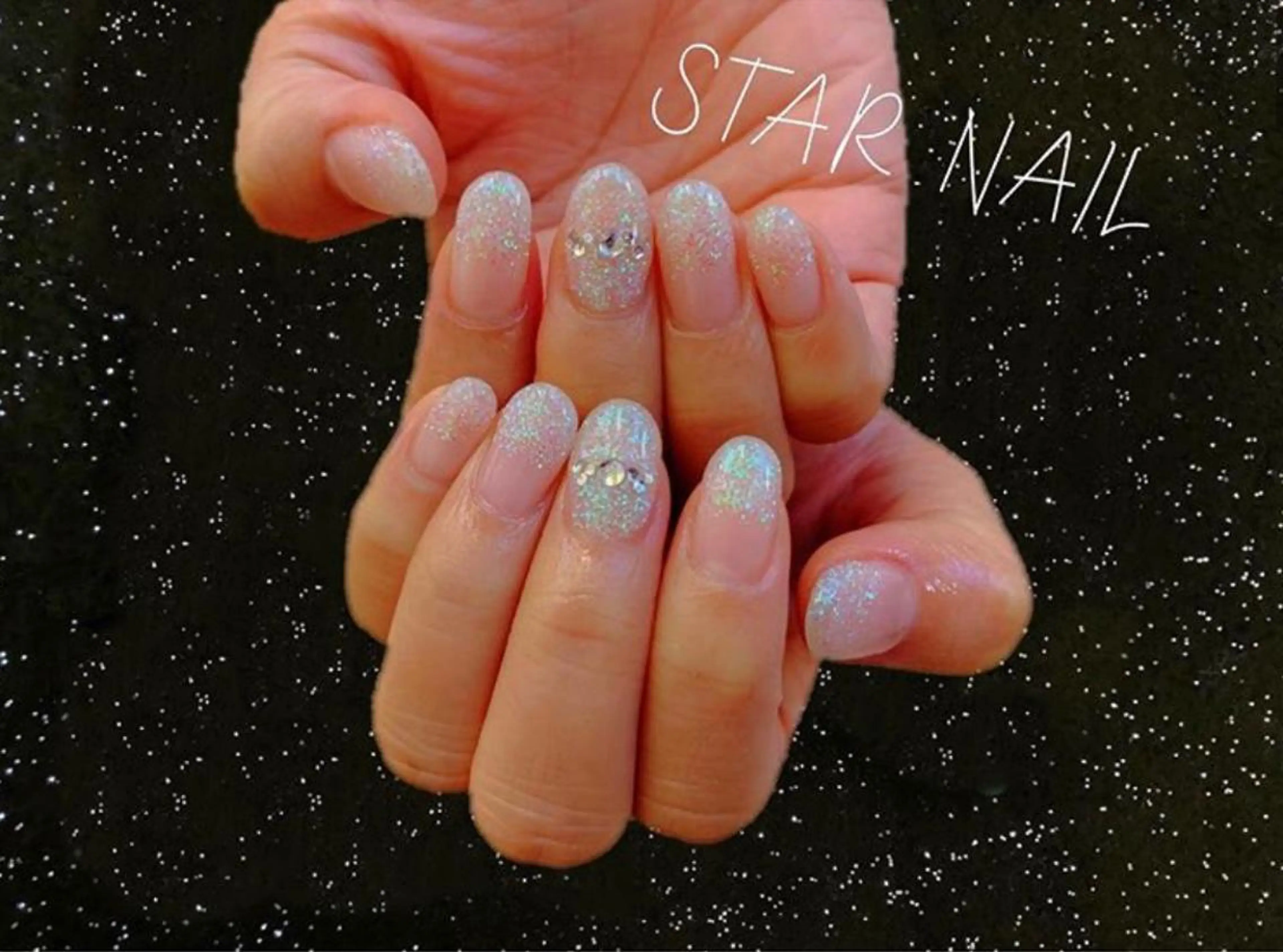ネイル グラデーション ラメ(グリッター) ラメグラデーション ハンドネイル STAR NAILのネイルデザイン
