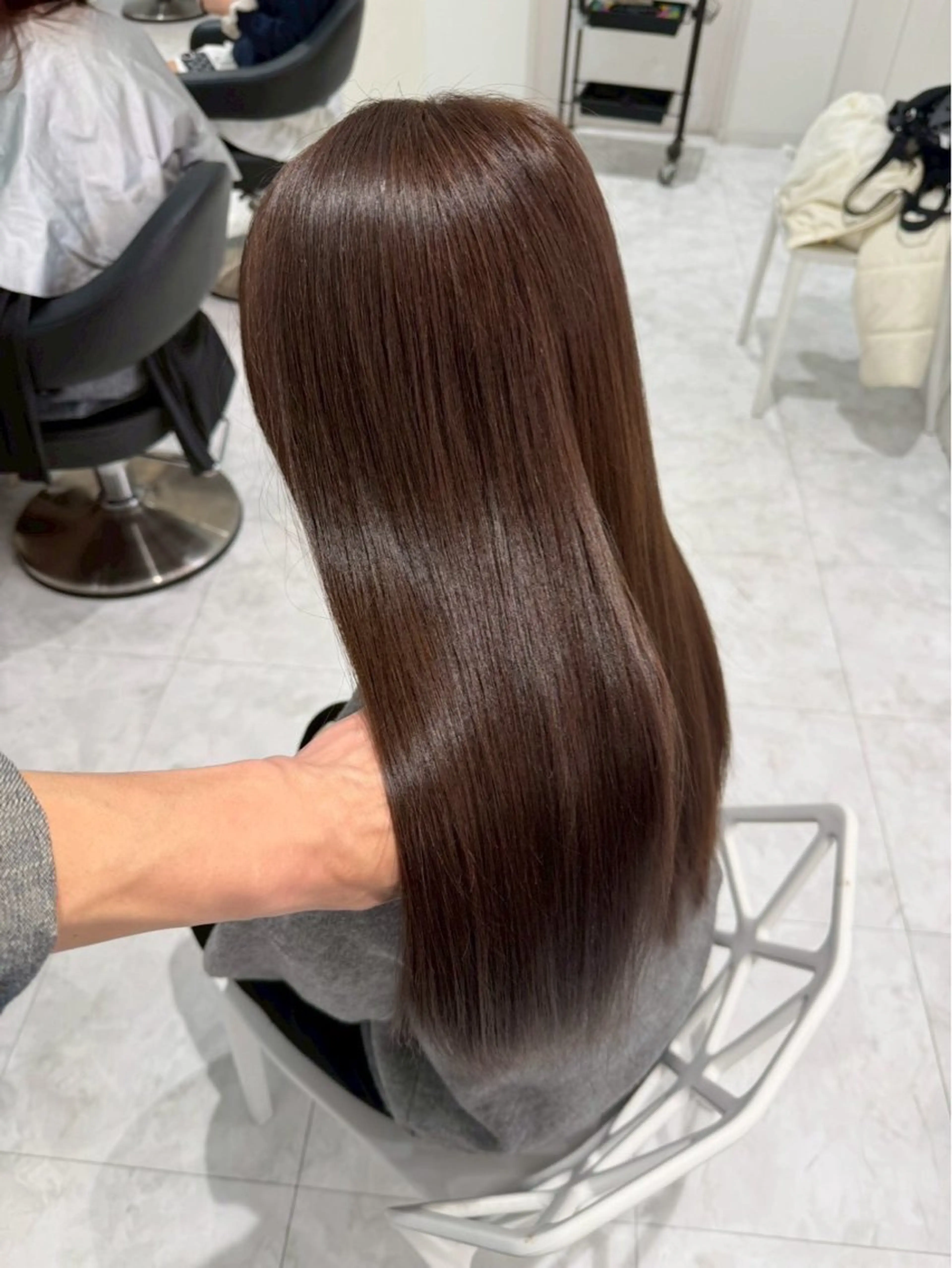 ロング グレージュ🩶/韓国 /赤み消しカラー♬のヘアスタイル