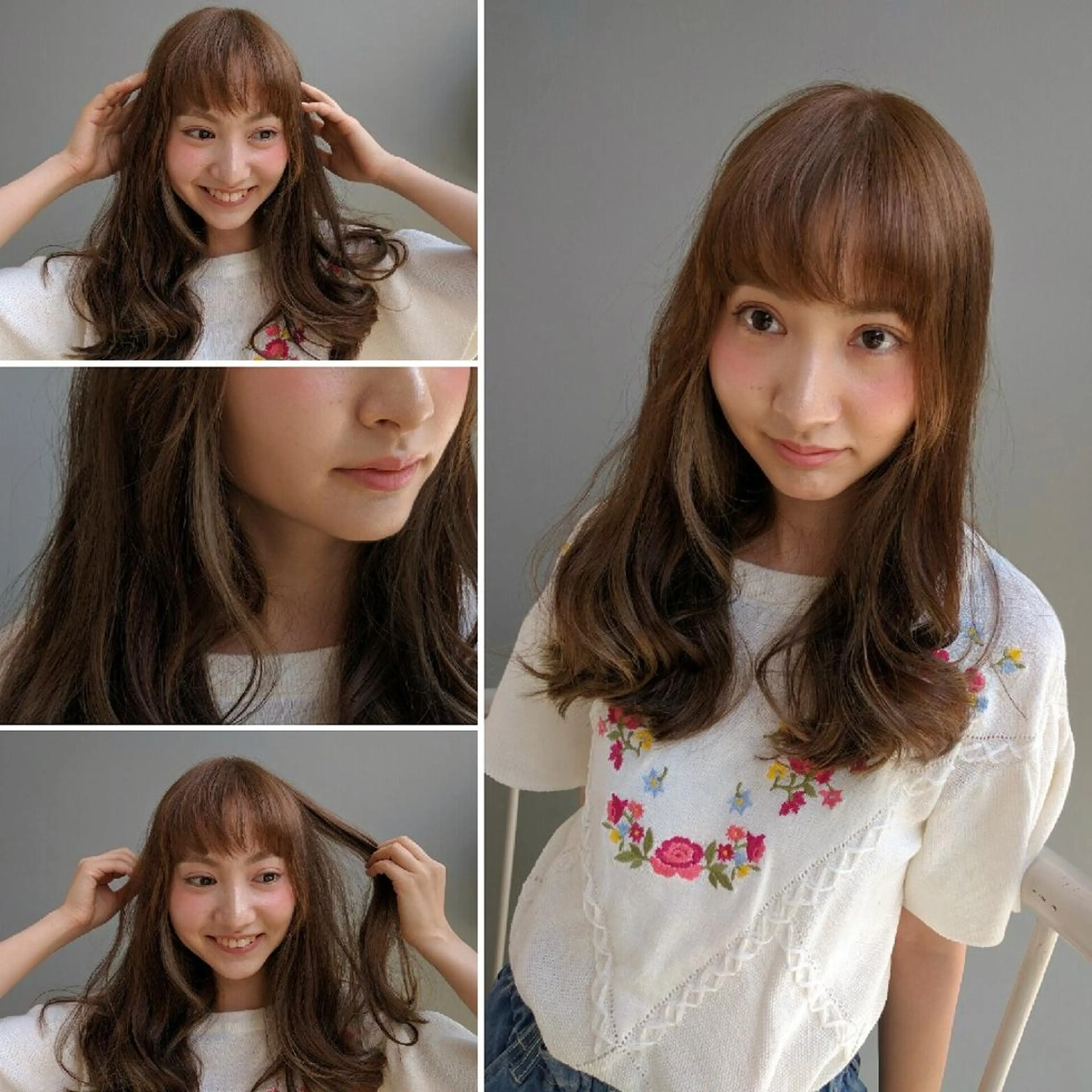 セミロング カラー パーマ ヘアアレンジ グレージュ Beniya BOND STREET所属・田中 洋のヘアスタイル