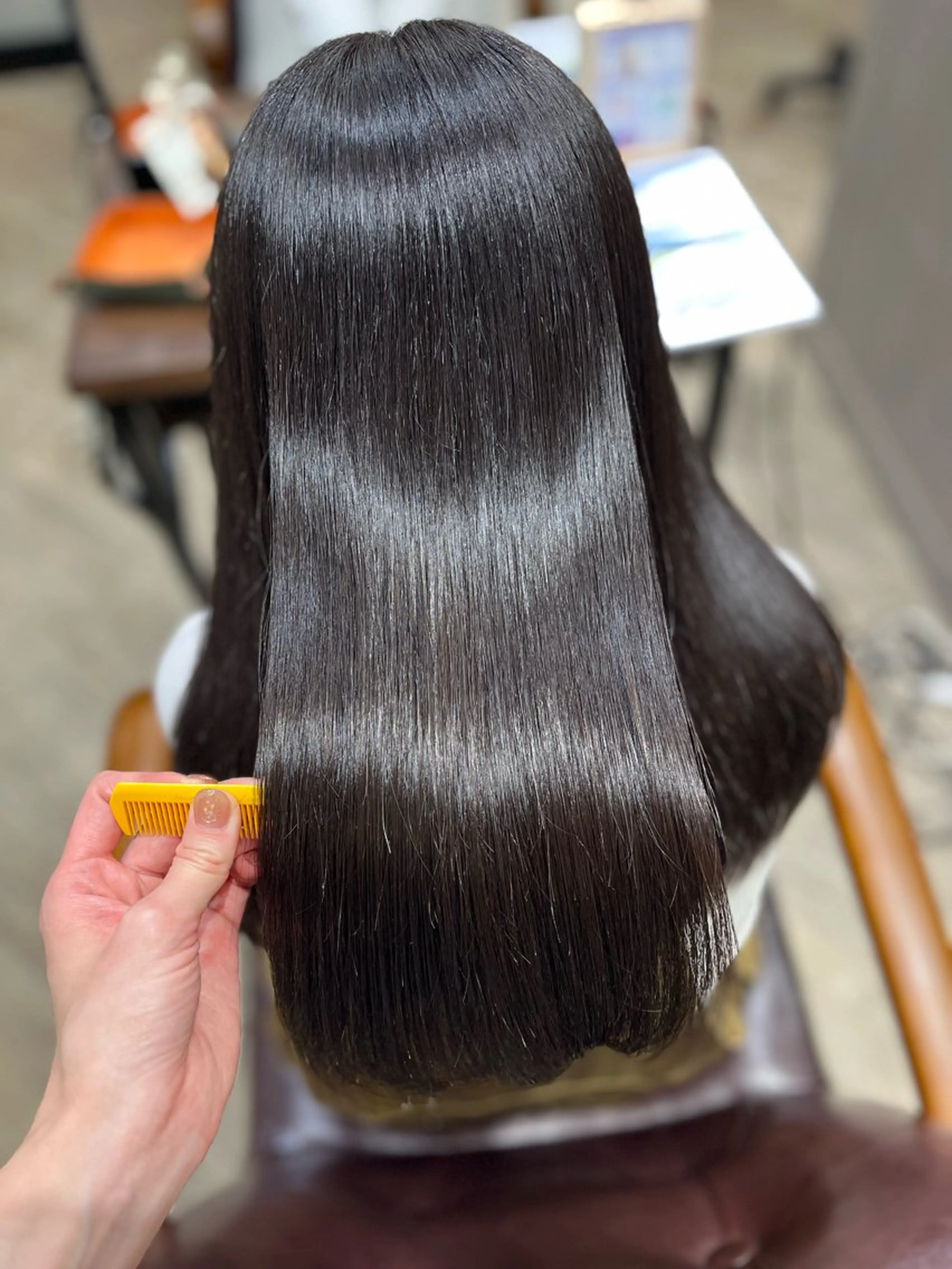 セミロング 縮毛矯正 カット 縮毛矯正 トリートメント 🫧ぷる艶カラー🫧 Yuubi🦩のヘアスタイル