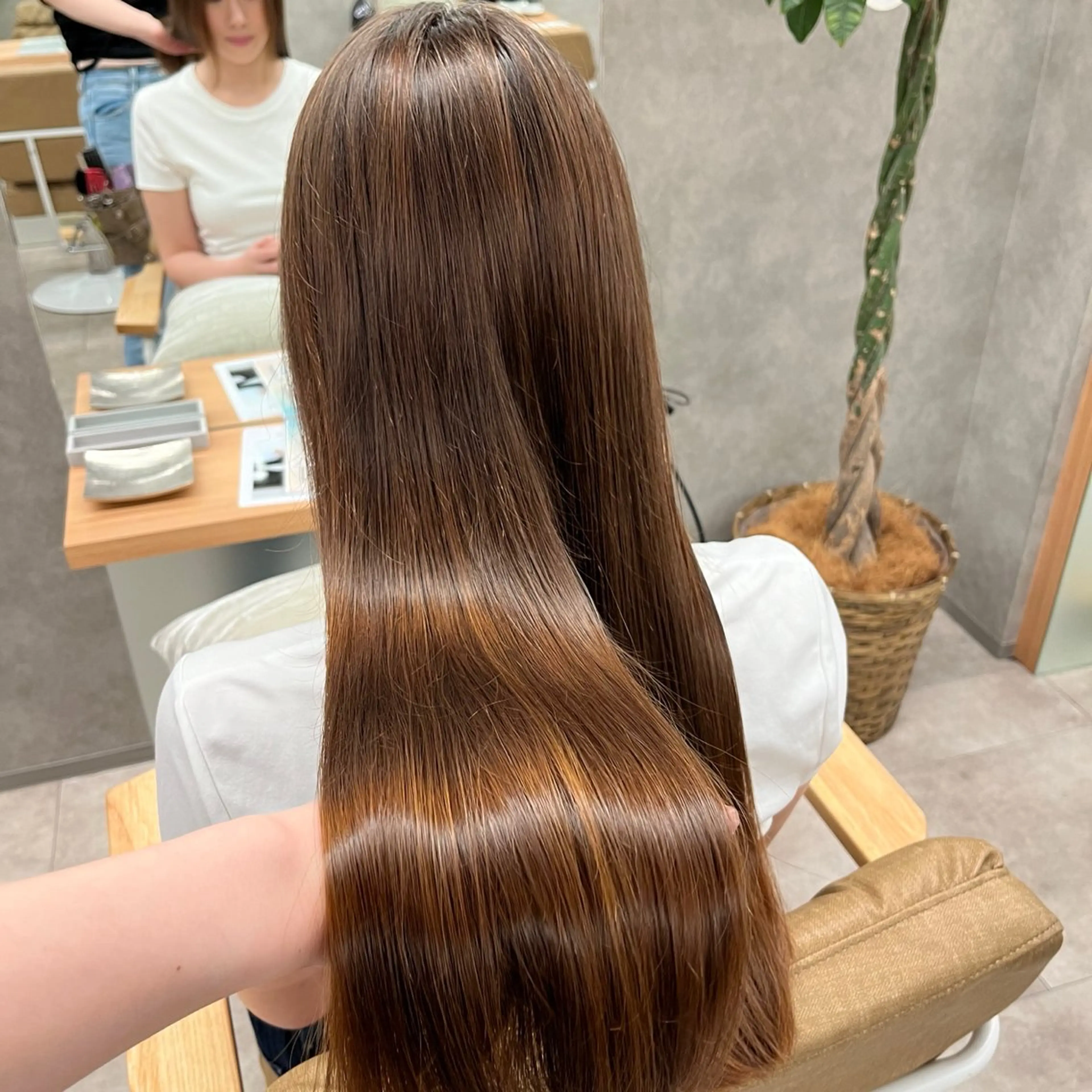 ロング 縮毛矯正 🩵KARIN 透明感カラー🩵のヘアスタイル