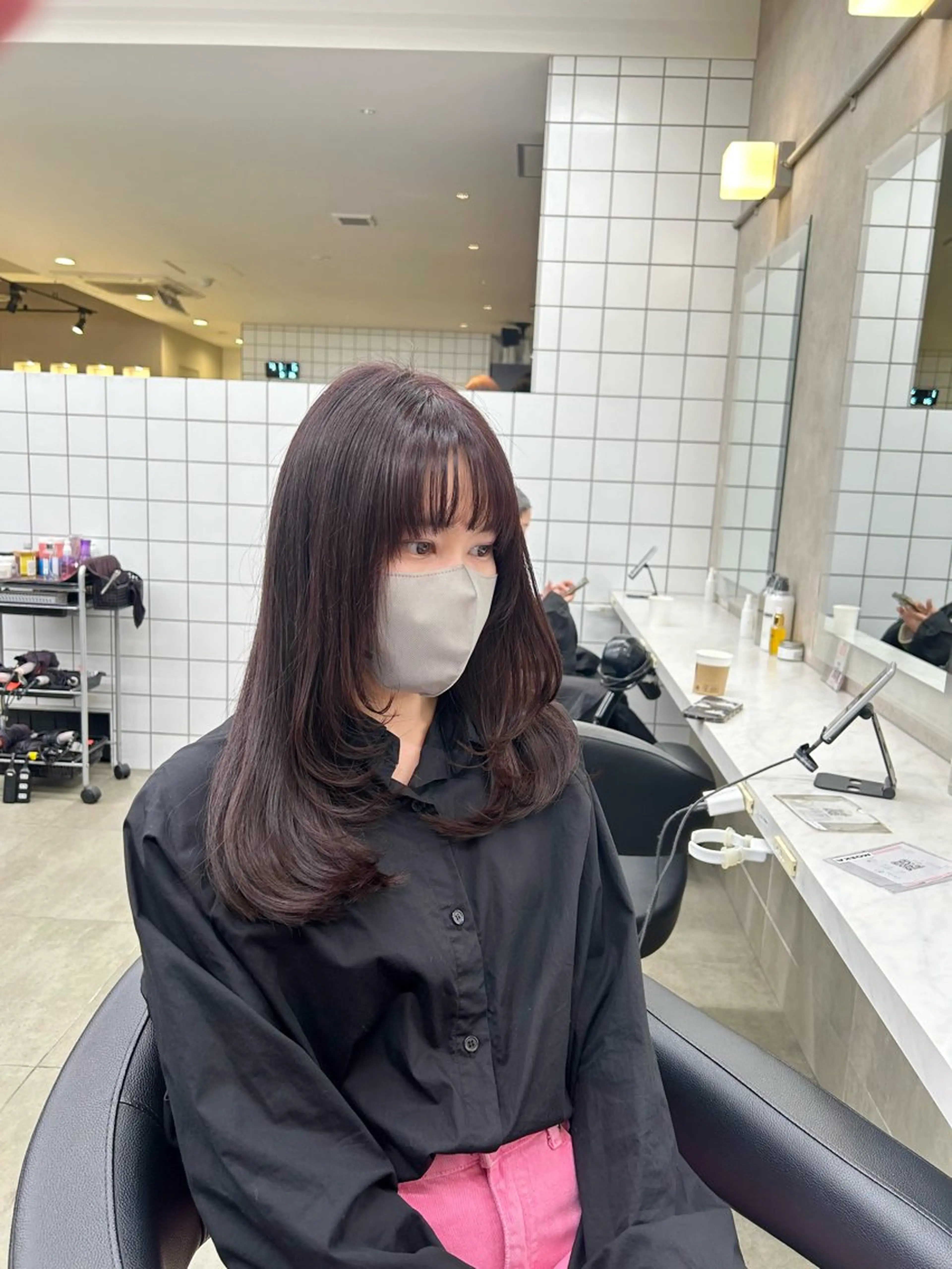 カラー ヘアカラー トリートメント 透明感ベージュ🤎 ナチュラルレイヤーのヘアスタイル