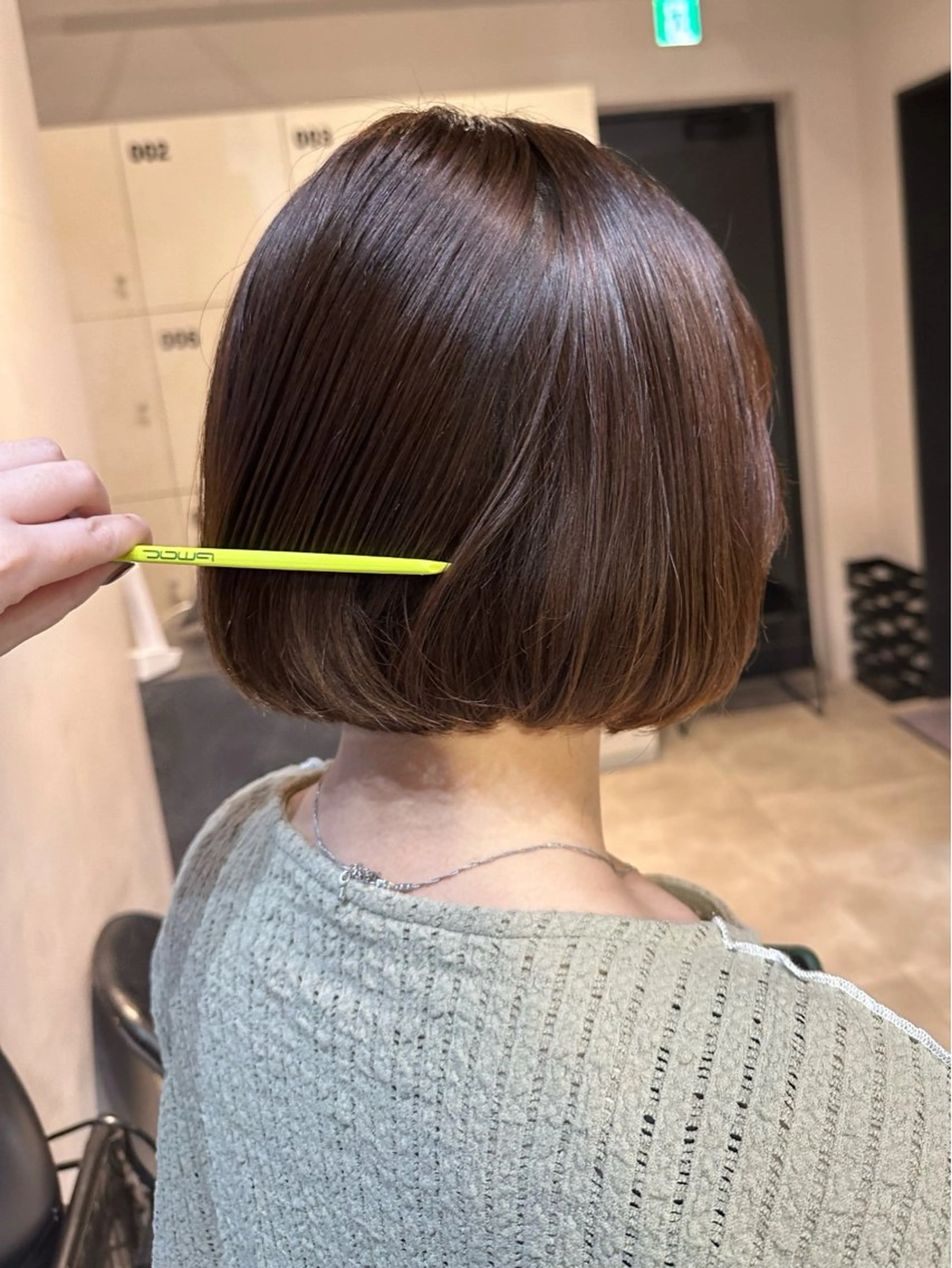 ミディアム カラー カット ヘアカラー トリートメント 透明感カラー/ボブ /佐藤伶のヘアスタイル