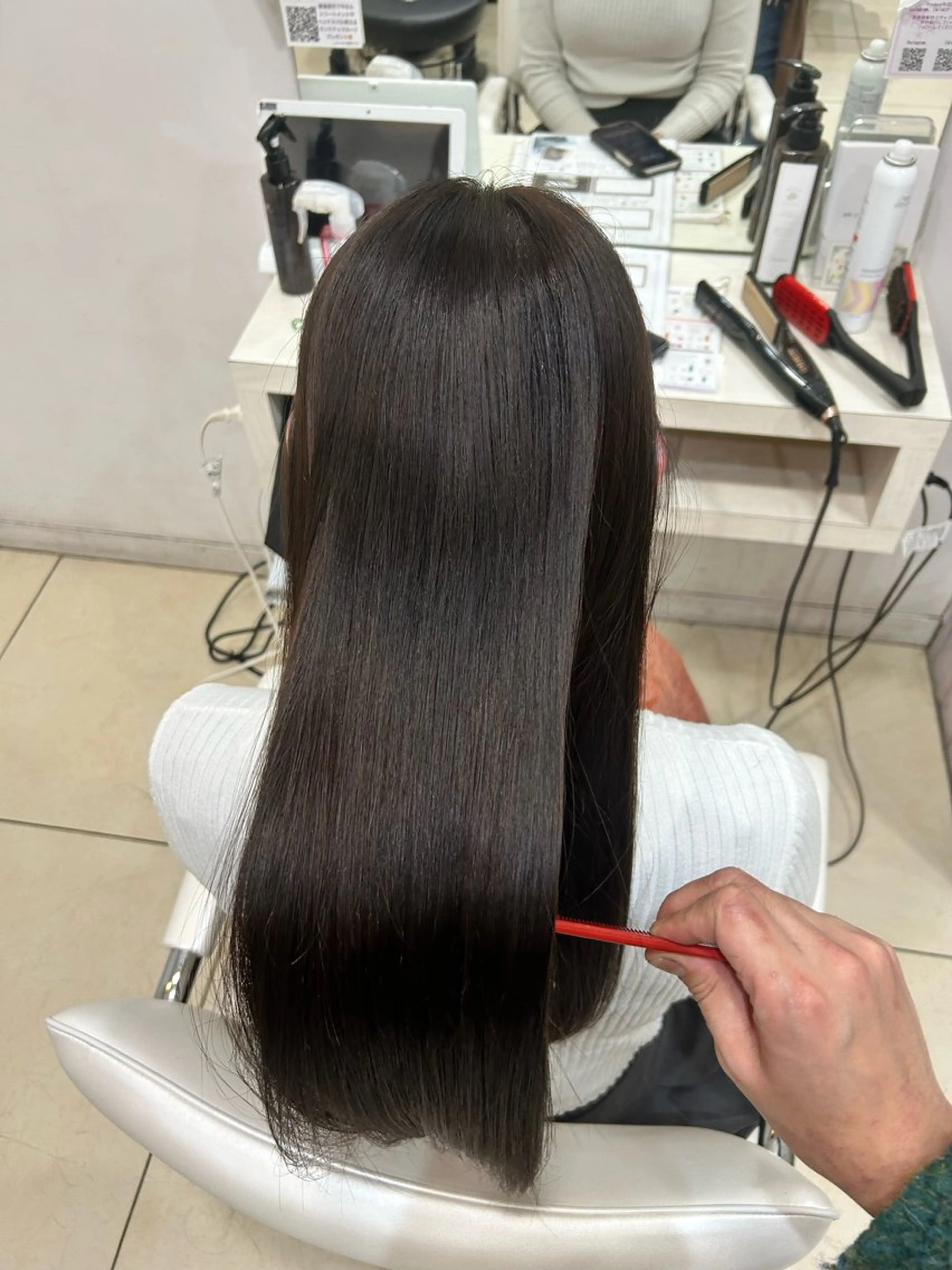 ロング ヘアカラー トリートメント 【髪質改善カラー】 瀧田嵐士🇰🇷のヘアスタイル