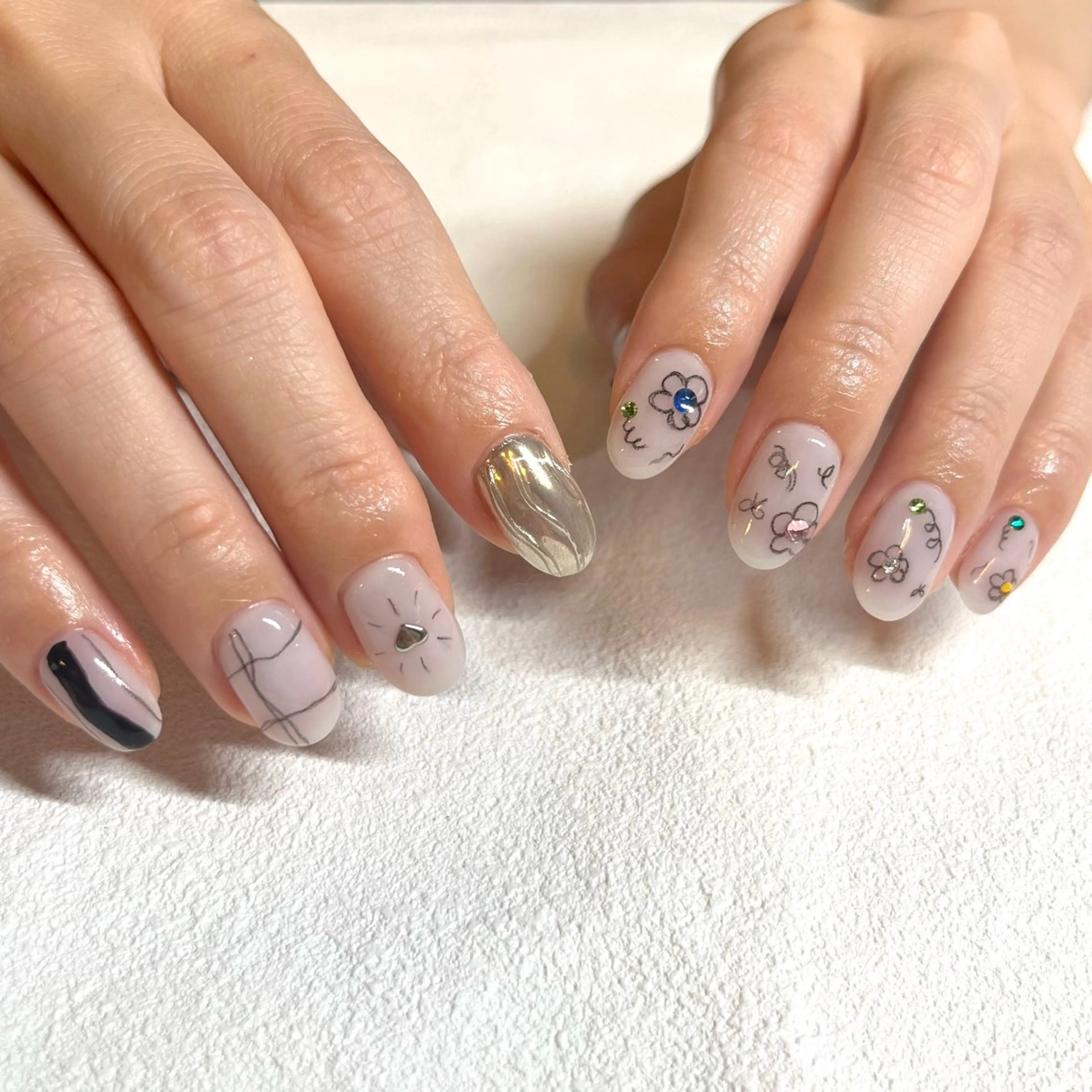 ネイル アートネイル ジェルネイル 韓国ネイル ニュアンスネイル ワンカラーネイル MARU NAIL natsukiのネイルデザイン