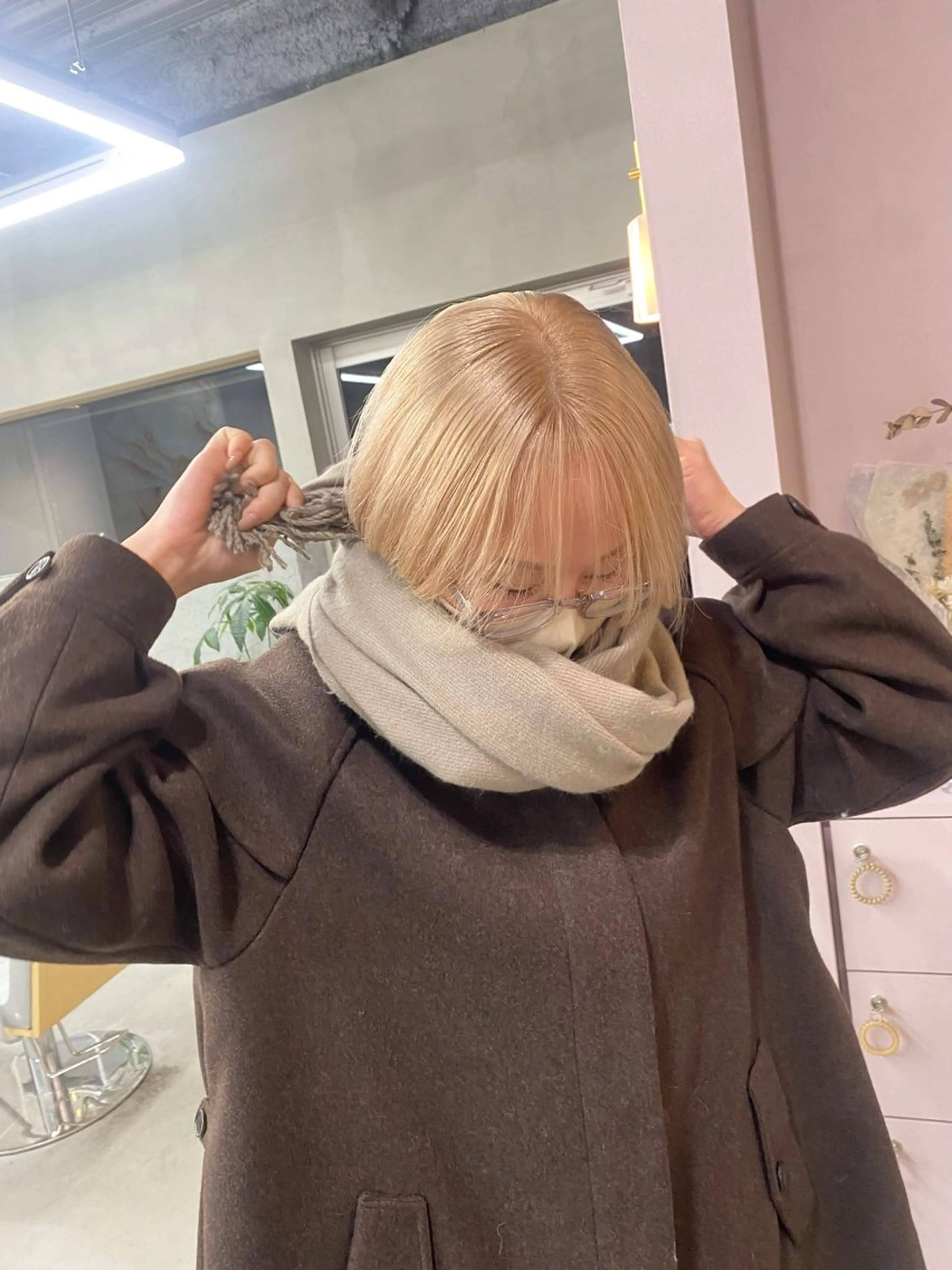 ショート カラー ヘアカラー 前橋 姫奈のヘアスタイル
