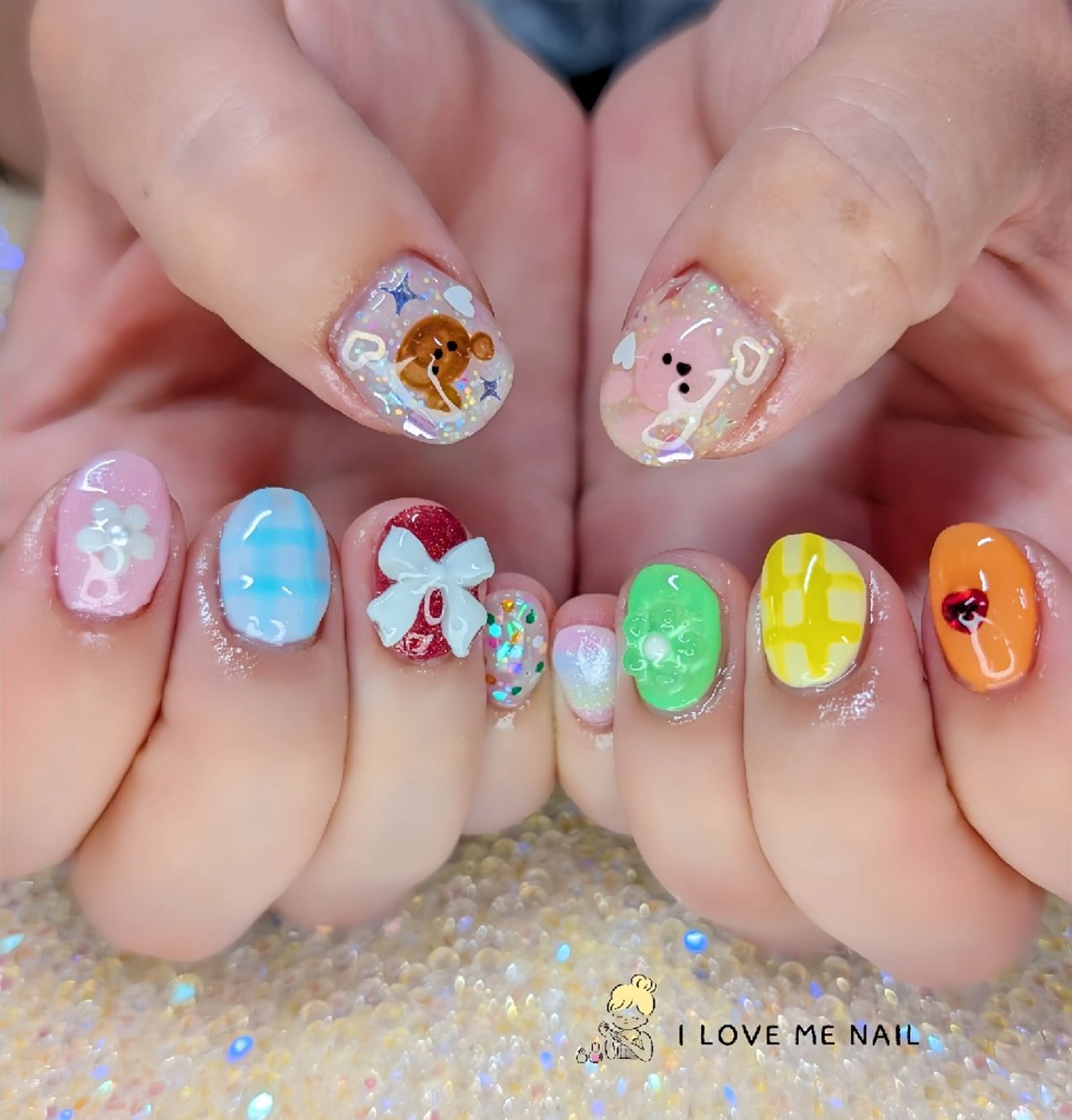 ネイル 長さ出し ハート 韓国ネイル マグネットネイル ニュアンスネイル ハンドネイル I LOVE ME NAIL.｡.:*♡のネイルデザイン