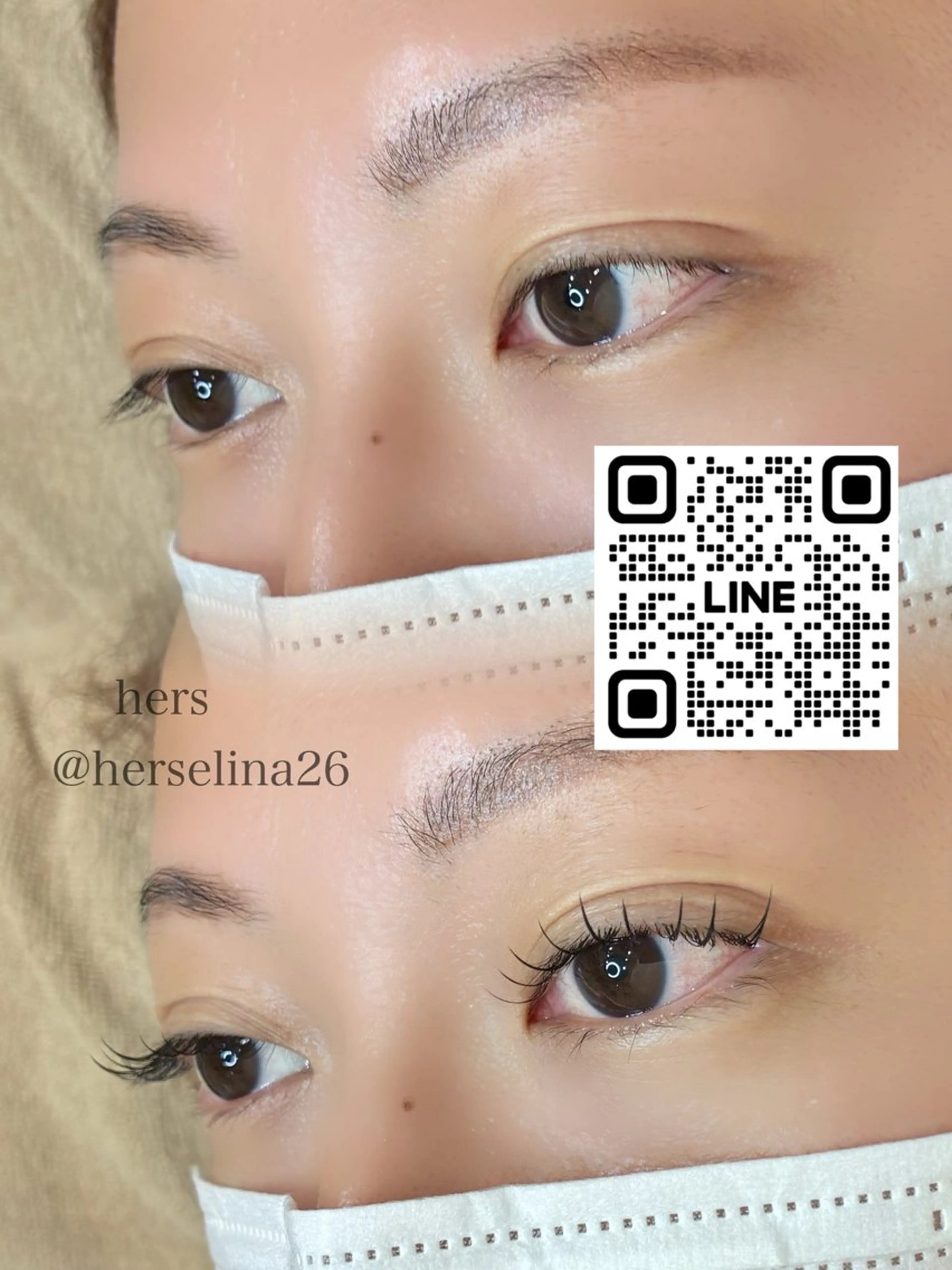 マツエク・マツパ フラットラッシュ herseye ELINAのマツエク・マツパデザイン