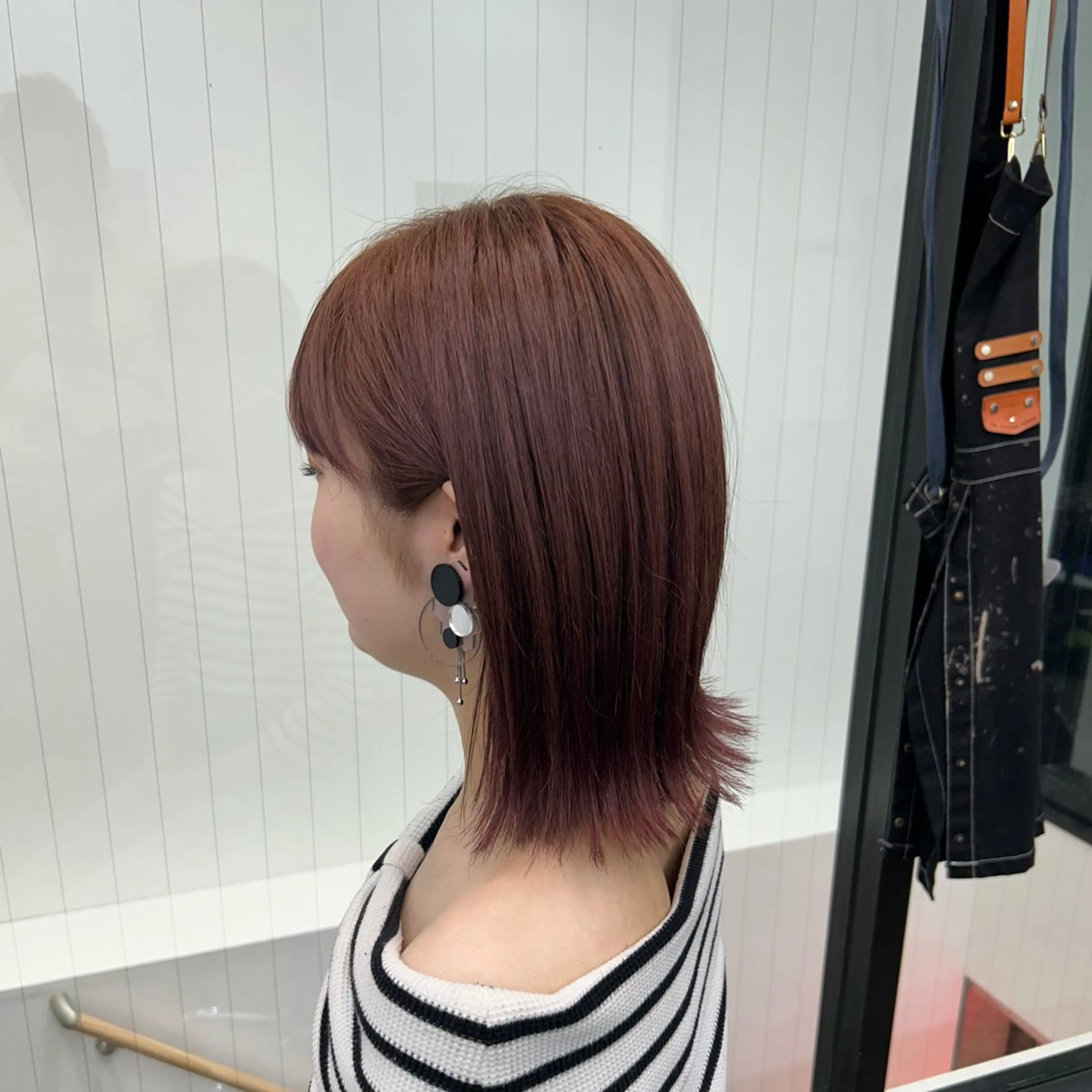 ミディアム カラー ピンクカラー COEUR🧡 山下　優花のヘアスタイル