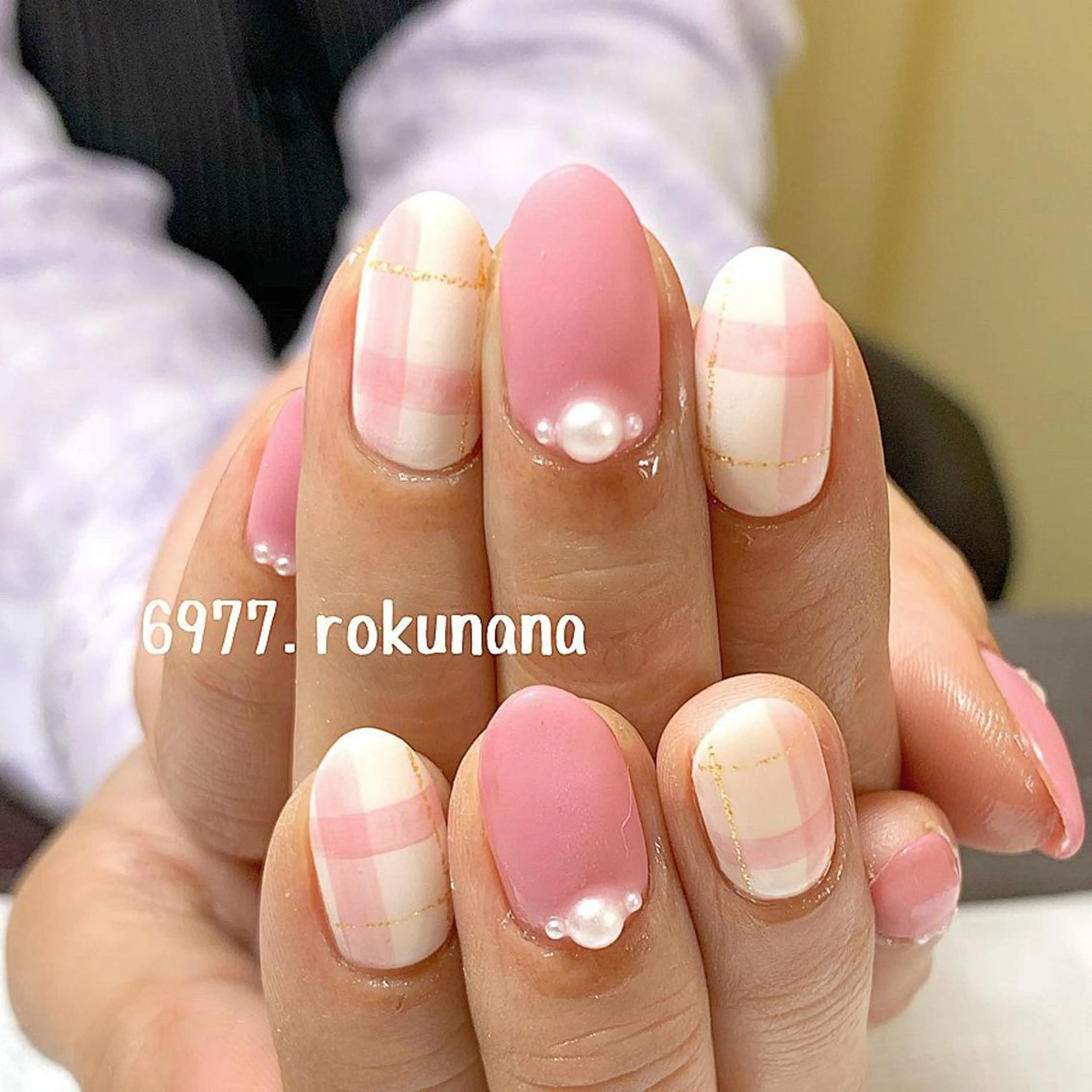 ネイル アートネイル マットネイル ストーンネイル ハンドネイル rokunana 佐野のネイルデザイン