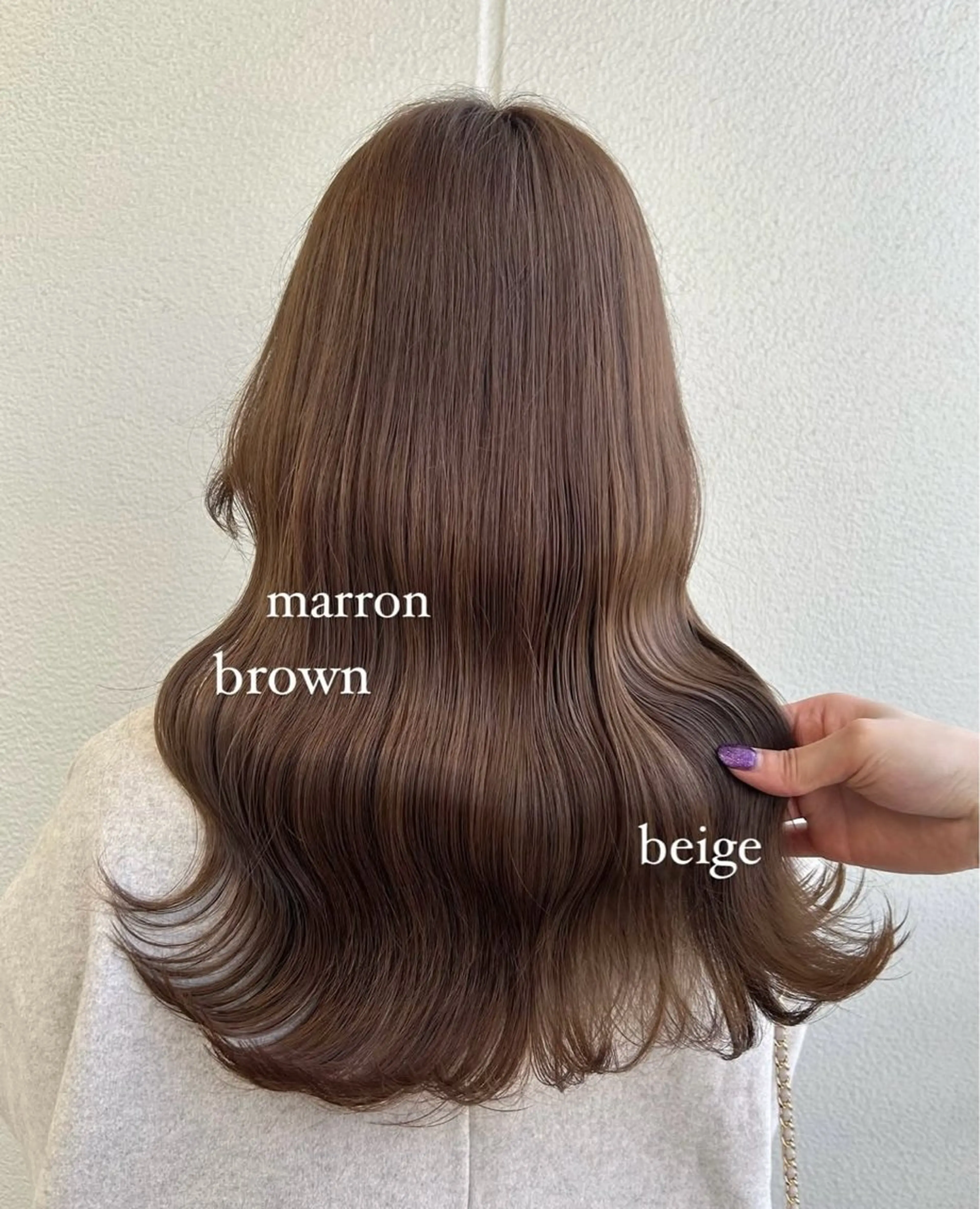 ロング カラー ベージュカラー ブラウンカラー ブラウンベージュ マロンブラウン 《暖色/韓国hair 》🇰🇷桑原ユキネのヘアスタイル