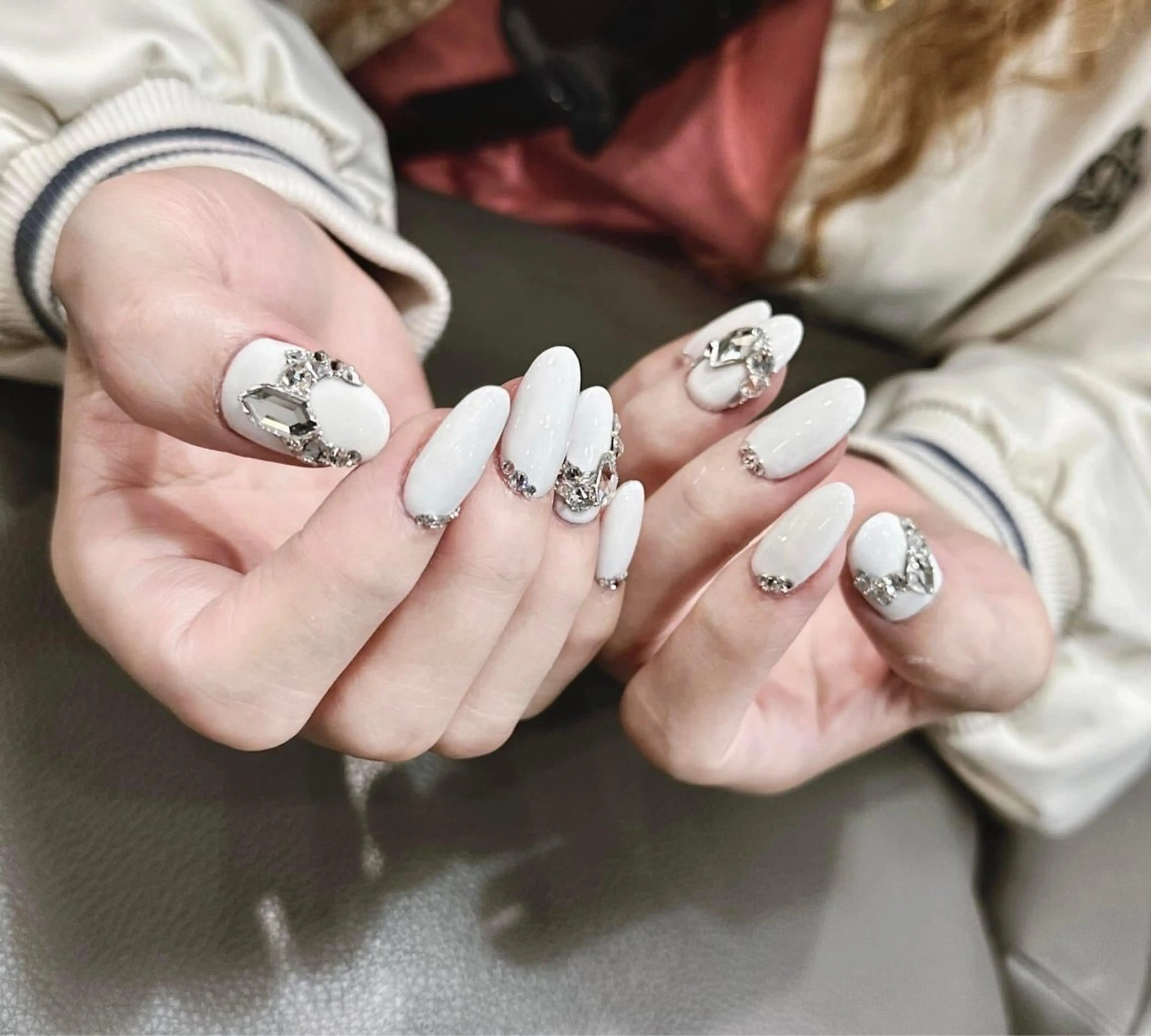 ネイル チークネイル フレンチネイル グラデーション キラキラネイル 韓国ネイル ハンドネイル Minette nailHuongのネイルデザイン