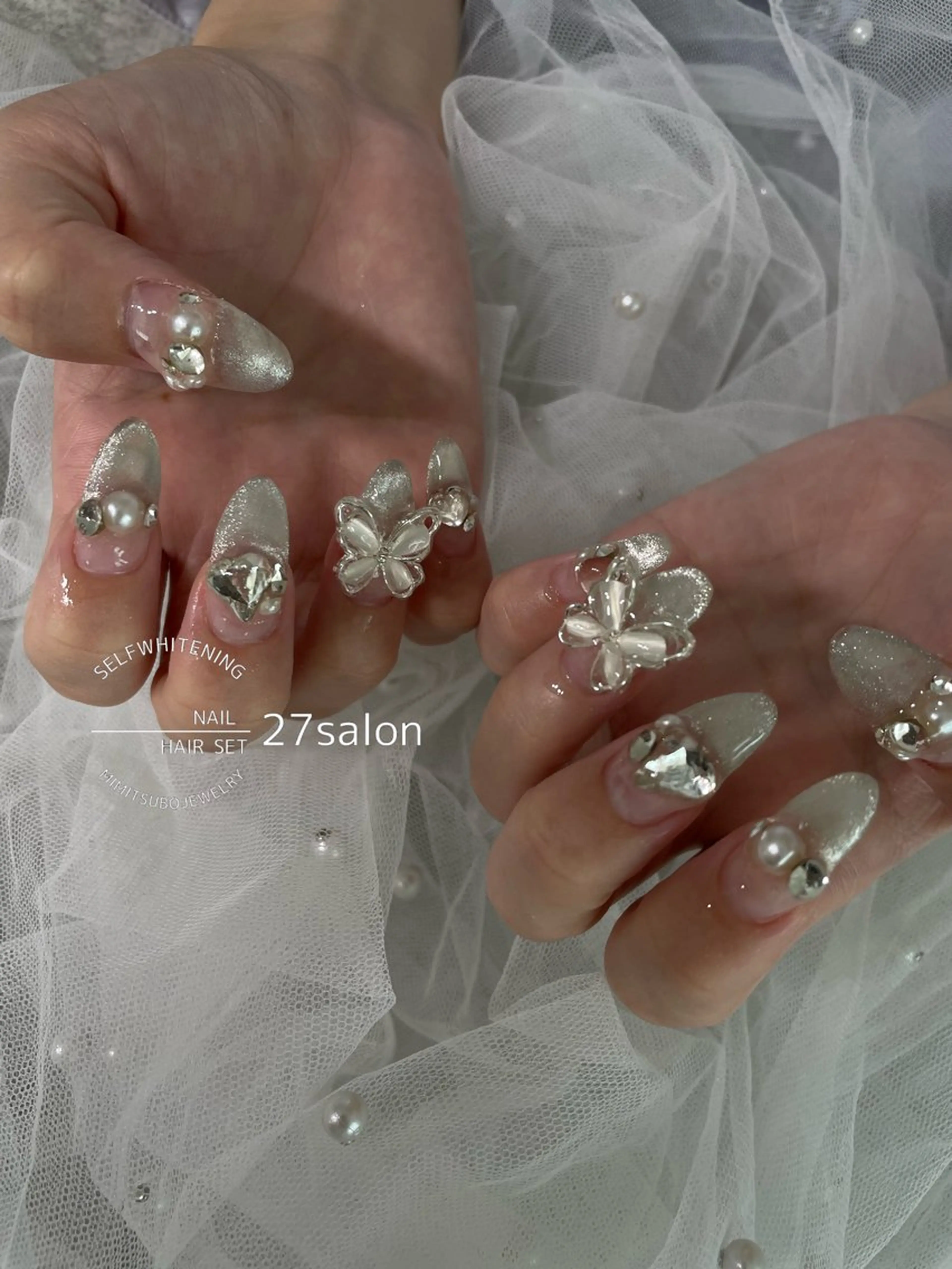 ネイル マグネットネイル ワンホンネイル ハンドネイル 27salon yuinaのネイルデザイン