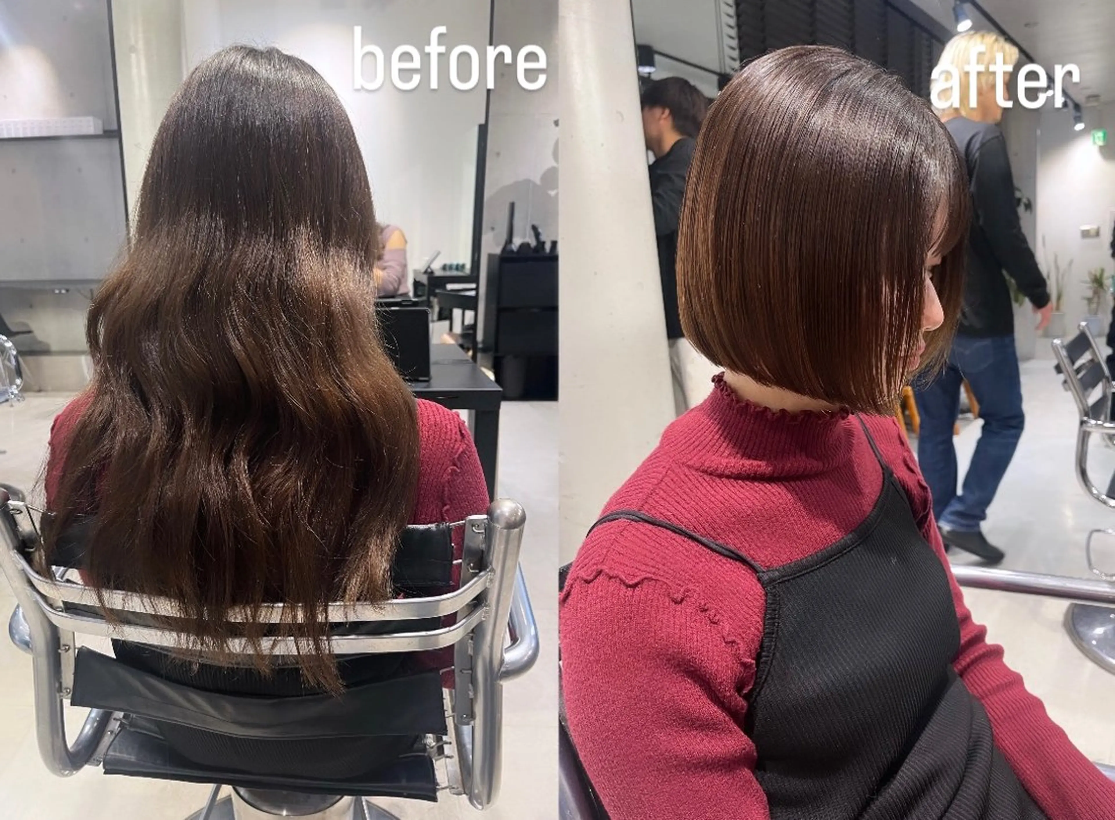 ショート カラー パーマ 透明感/オリーブ/ グレージュ/YUKAのヘアスタイル