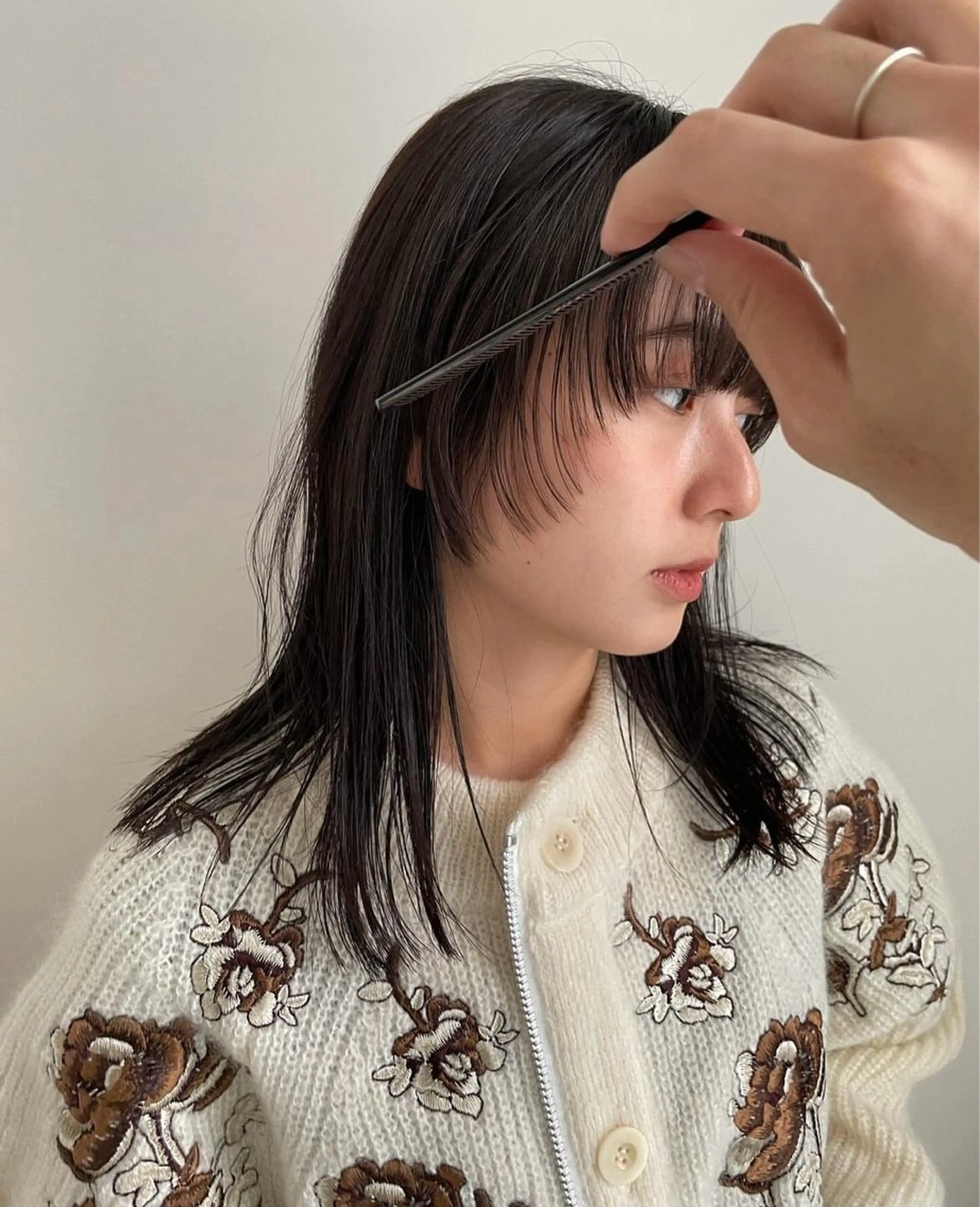 ロング 顔まわりレイヤー レイヤーカット カット ヘッドスパ 透明感カラー/ボブ/ yuukaのヘアスタイル