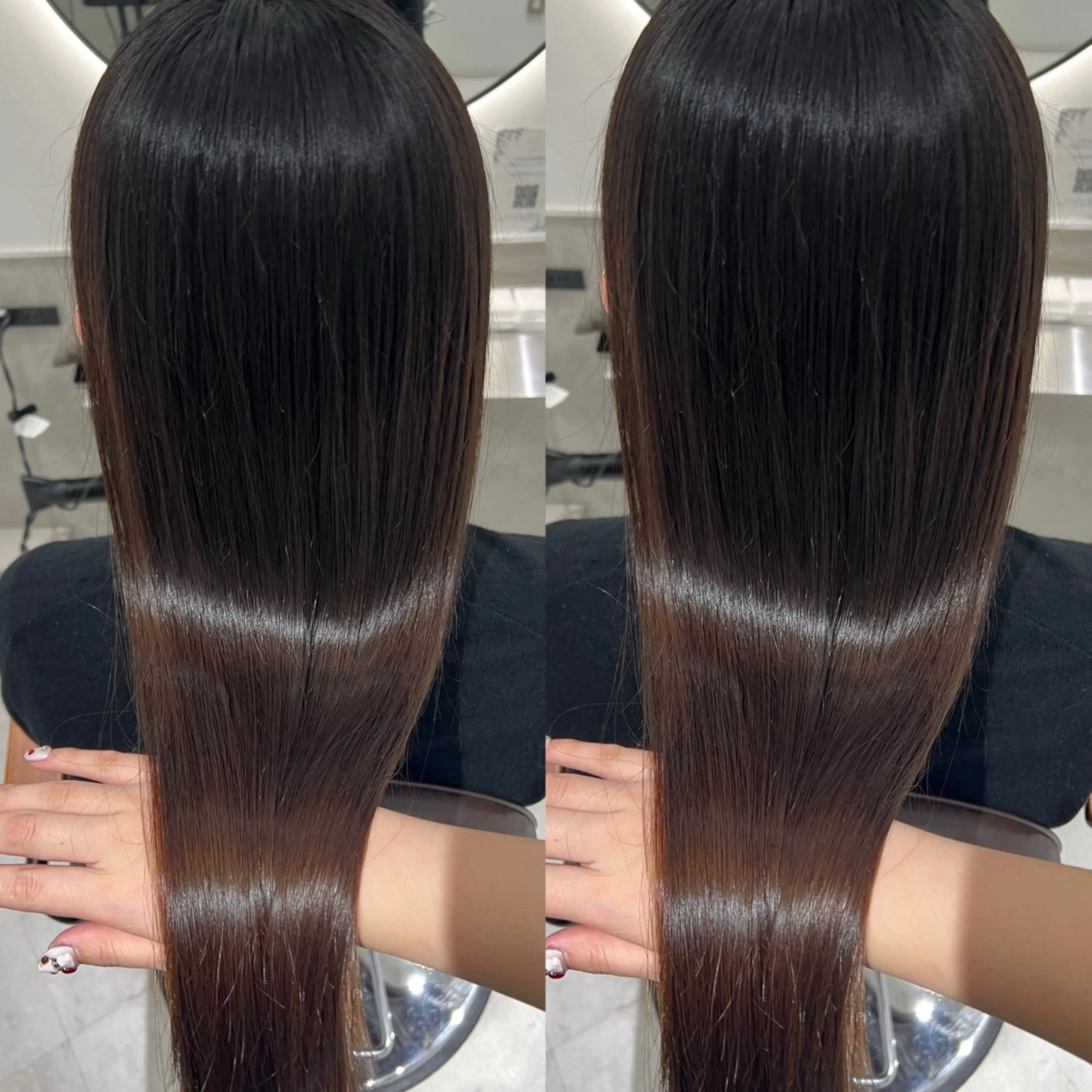 《🍎髪質改善人気メニュー✨️》 カラー + 髪質改善ULTOWA+リンゴ幹細胞の写真