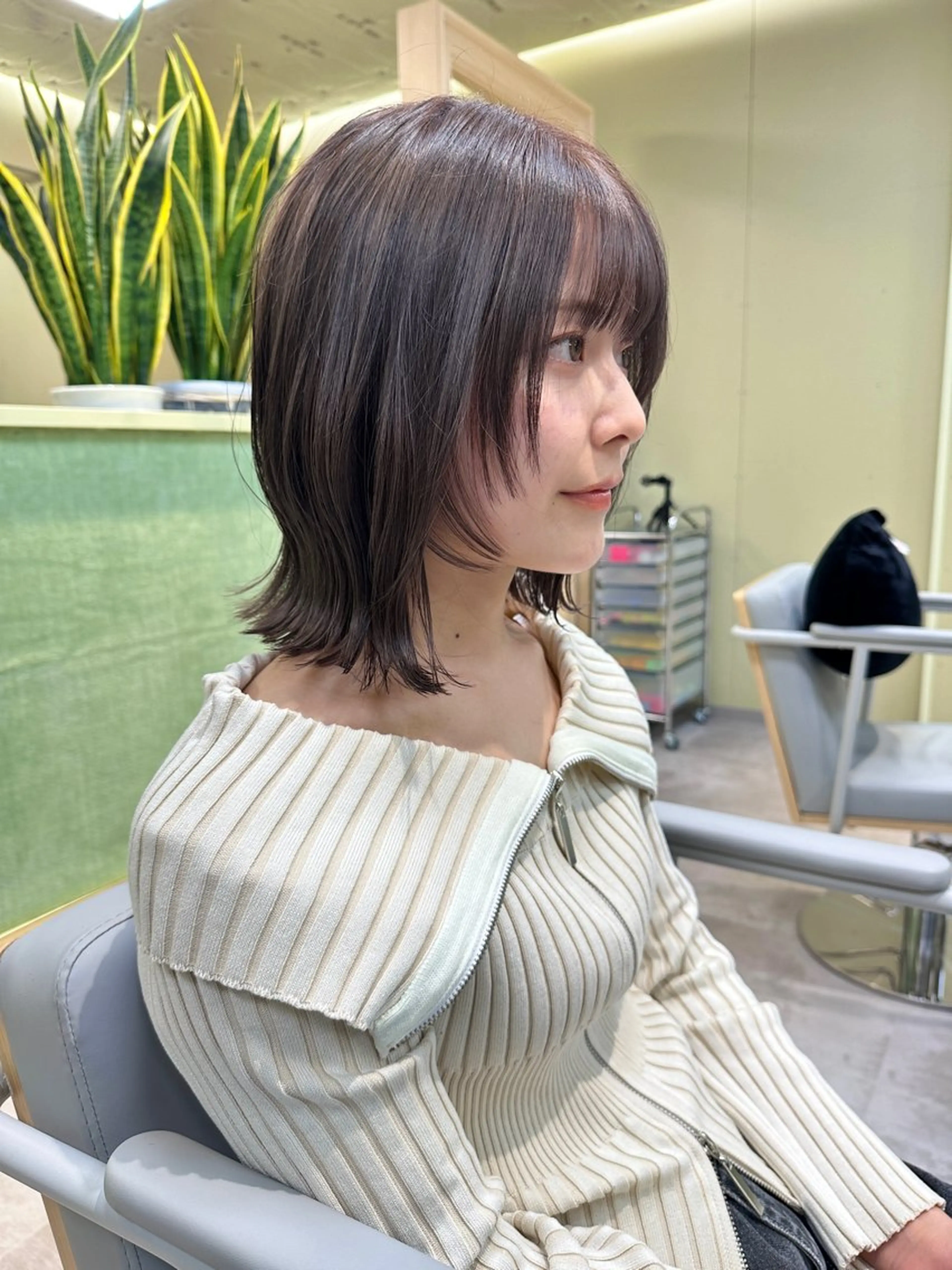 ショート カット ヘアカラー ボブ/ぱつっとボブ/ 谷口 海星のヘアスタイル