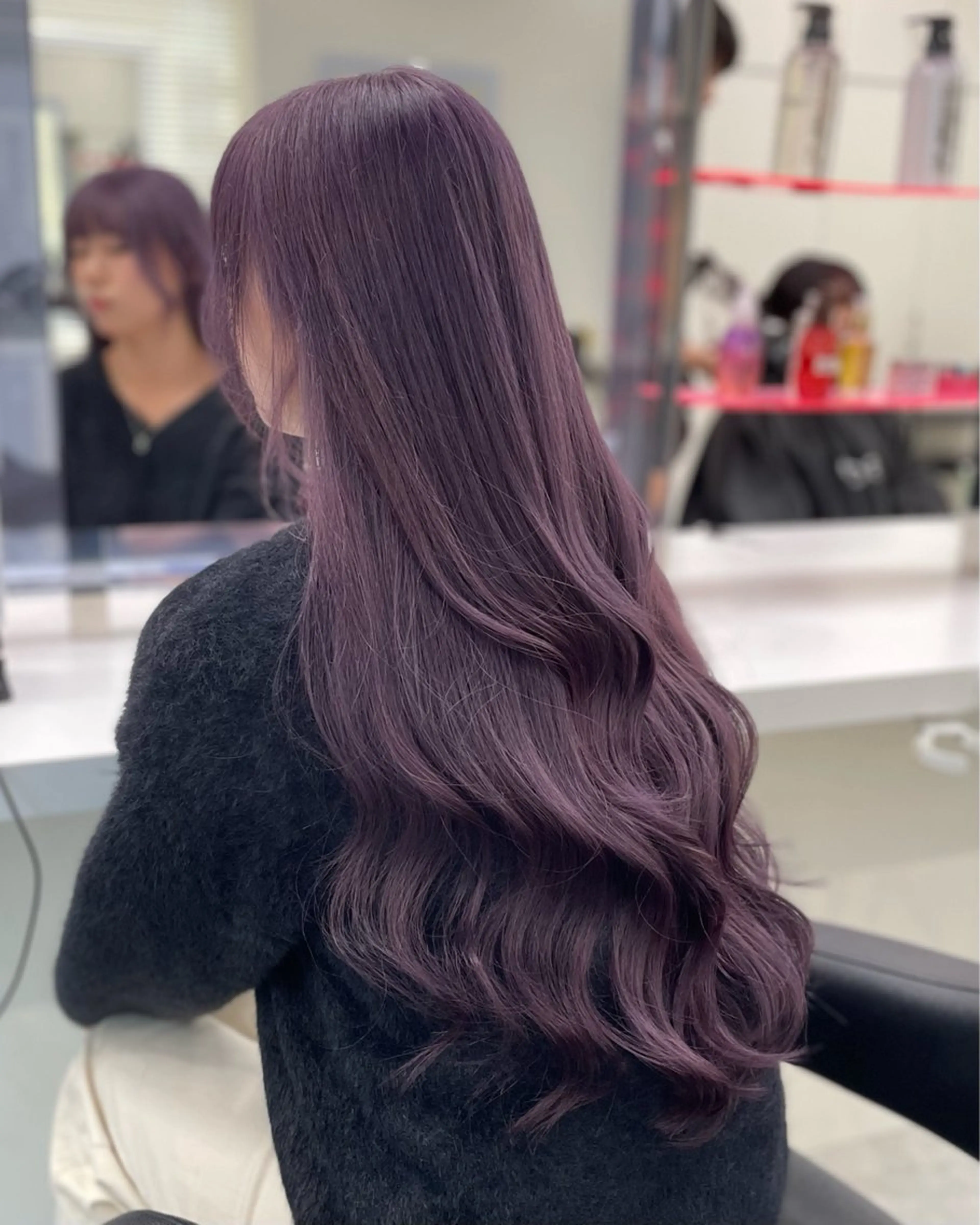 ロング ヘアカラー トリートメント 🥀似合わせカラー× 中韓mix うた🥀のヘアスタイル