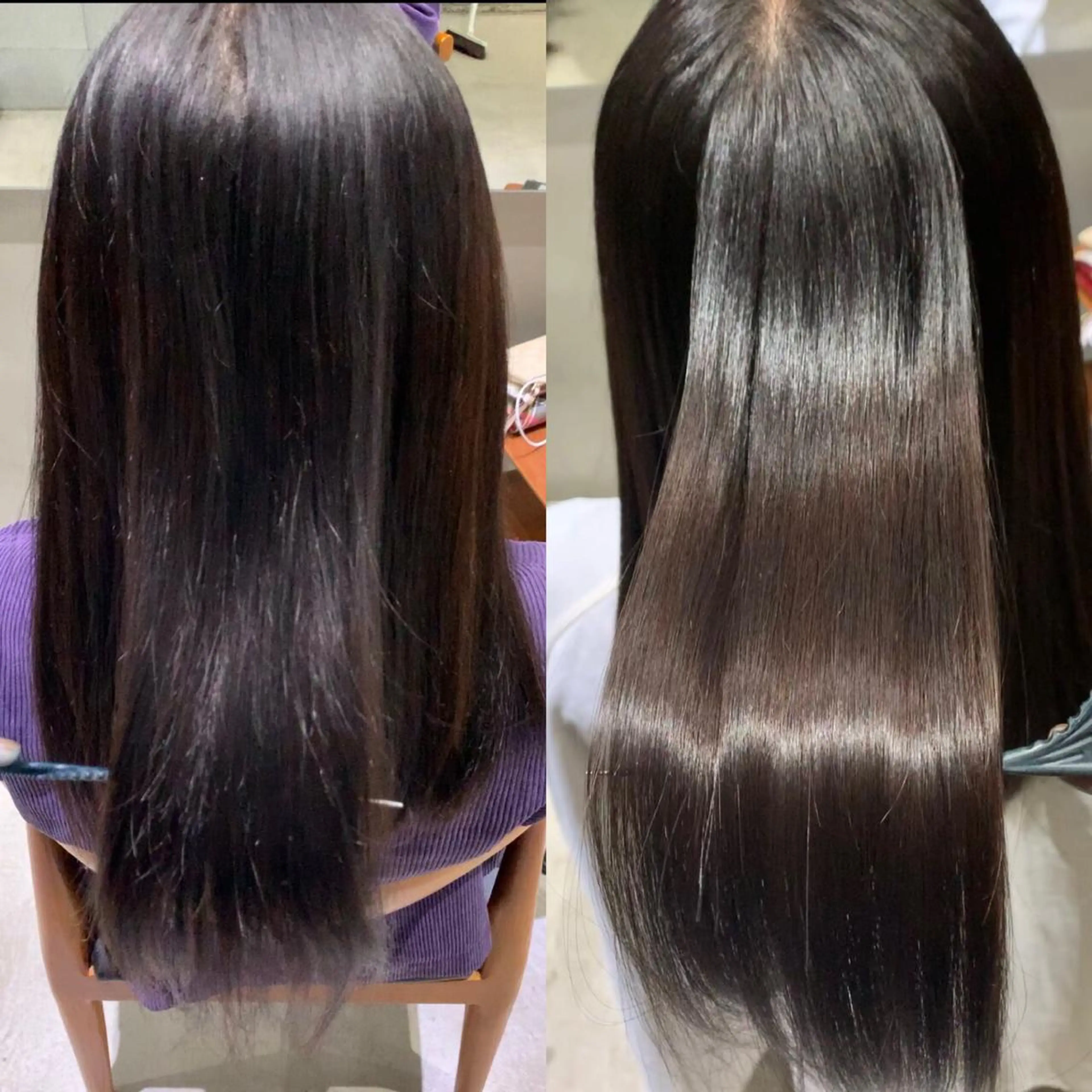 ロング カット ヘアカラー 縮毛矯正 トリートメント くまがい みゆ【edge.】のヘアスタイル