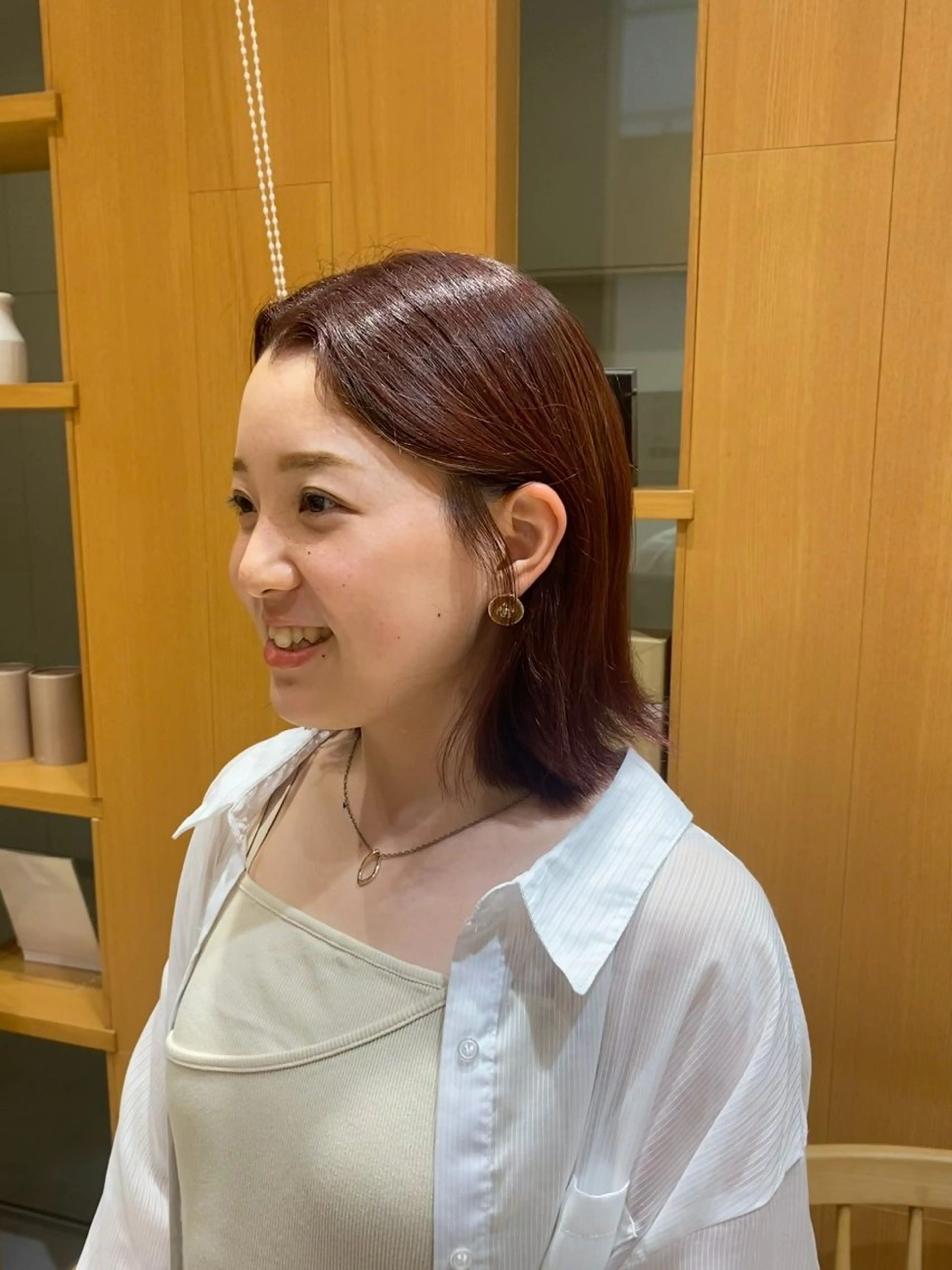 ショート ヘアカラー トリートメント 💎ツヤ髪ストレート カラー💎かのんのヘアスタイル