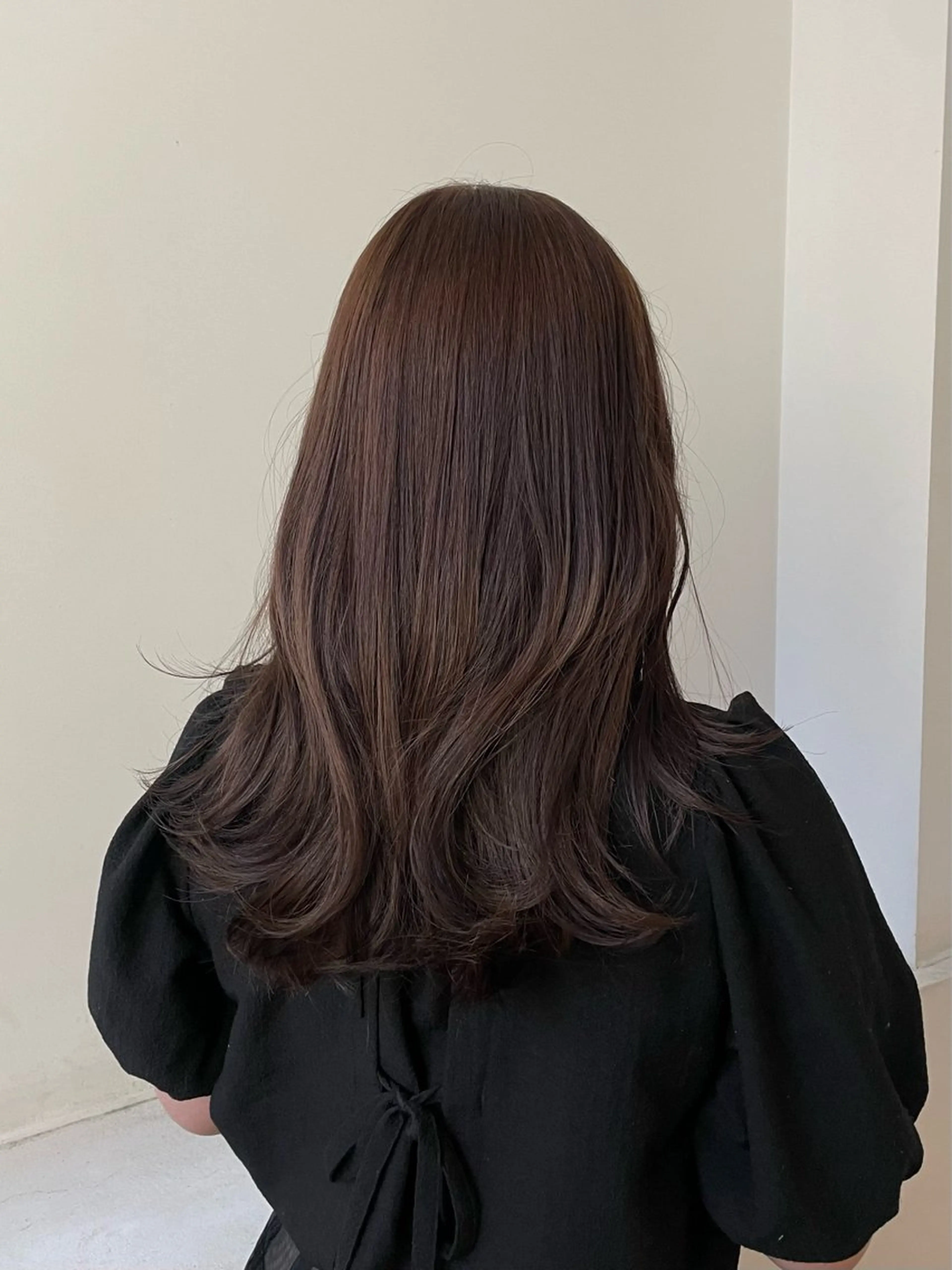 セミロング カラー 韓国ヘア/グレージュ kanako🤍🫧のヘアスタイル
