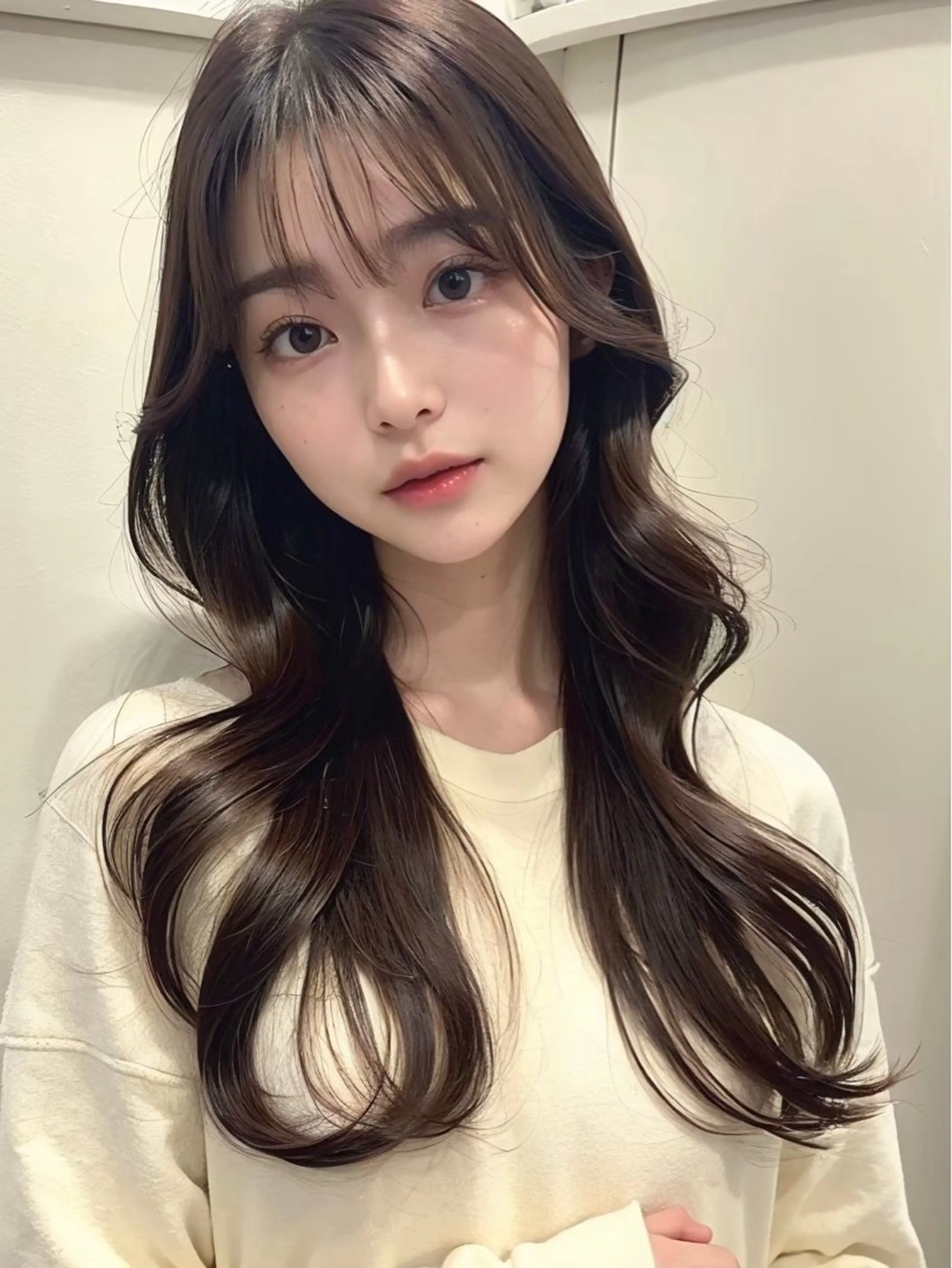 ロング ヘアセット ️韓国ヘア／レイヤー カットYūka❤️のヘアスタイル