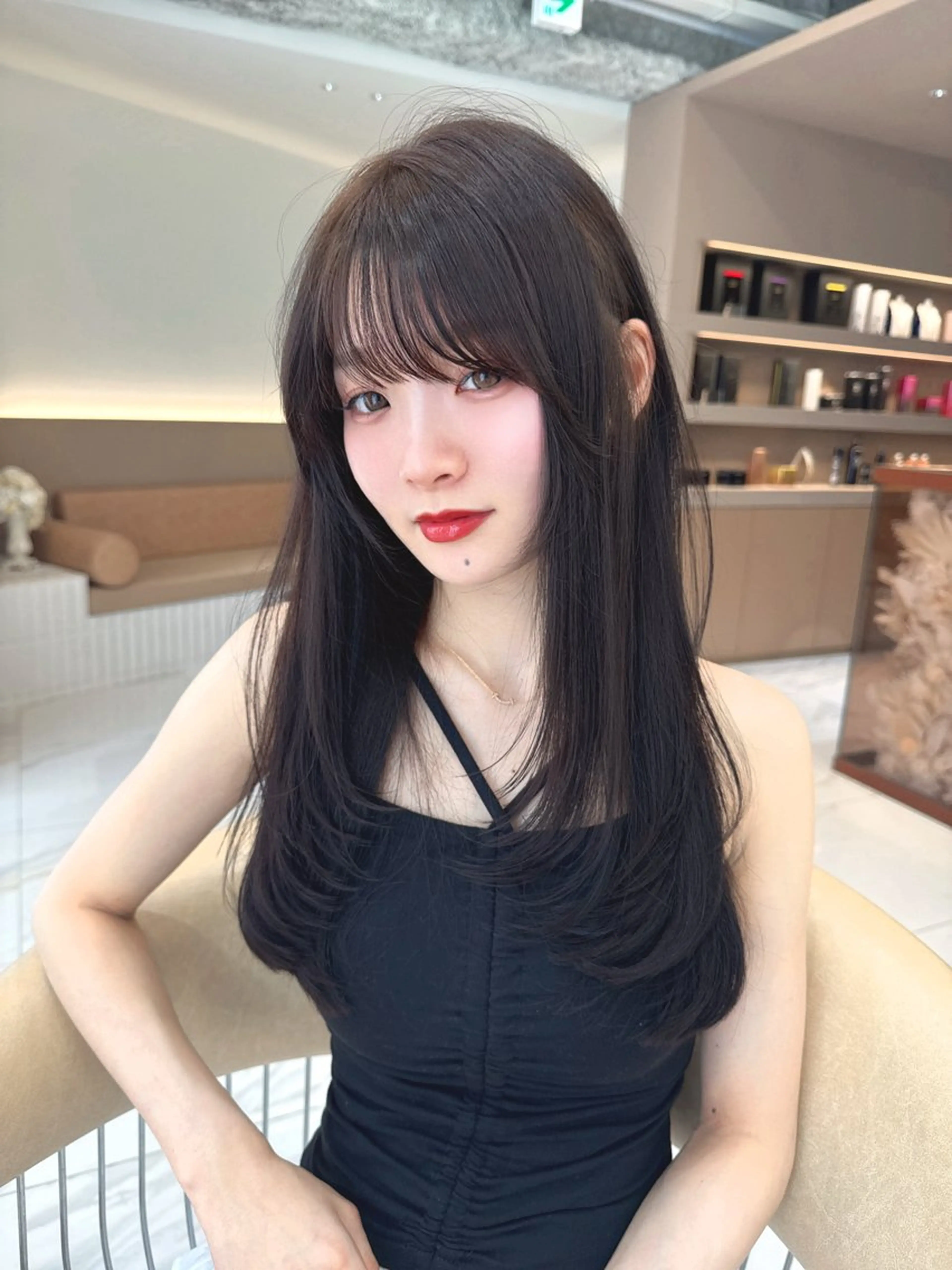 ロング カラー パーマ カット 縮毛矯正 トリートメント レイヤーカット/ 顔周り 五島巨幹のヘアスタイル