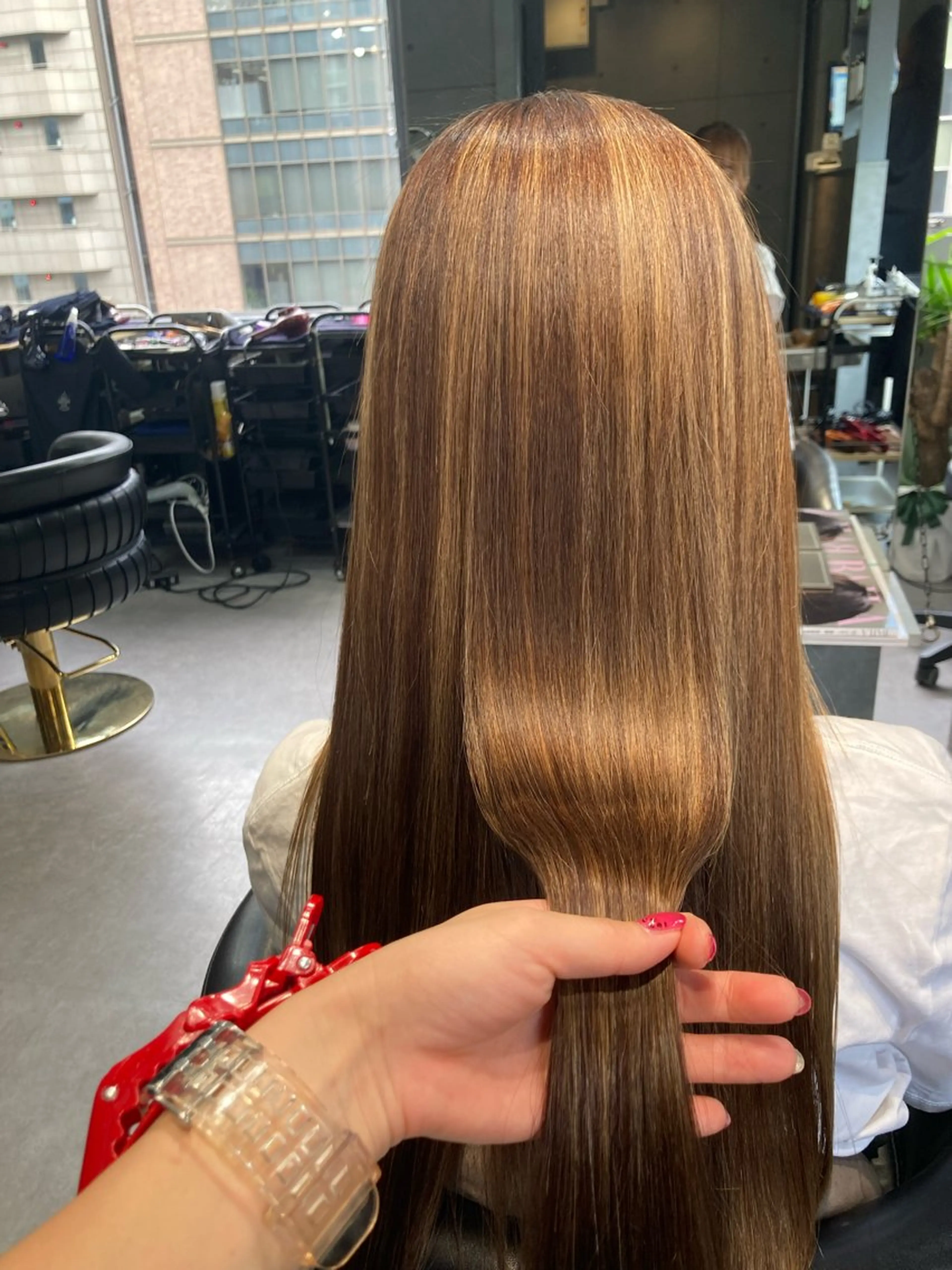 ロング 縮毛矯正 髪質改善☺︎縮毛矯正 ふじい まりんのヘアスタイル