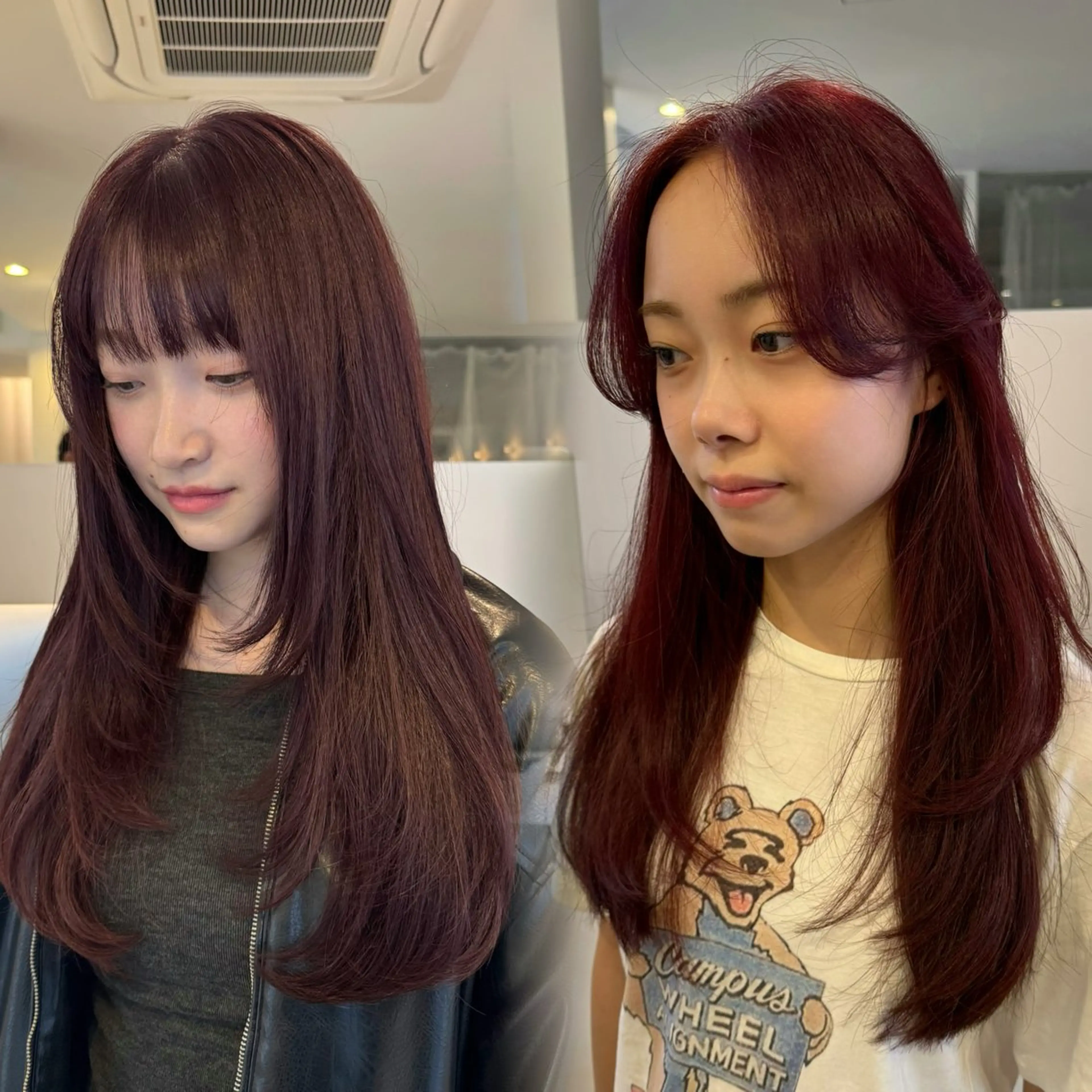 ロング ボブ 顔まわりレイヤー 顔周りカット 髪質改善 レイヤーカット カット ヘアカラー トリートメント yard.長田 唯のヘアスタイル