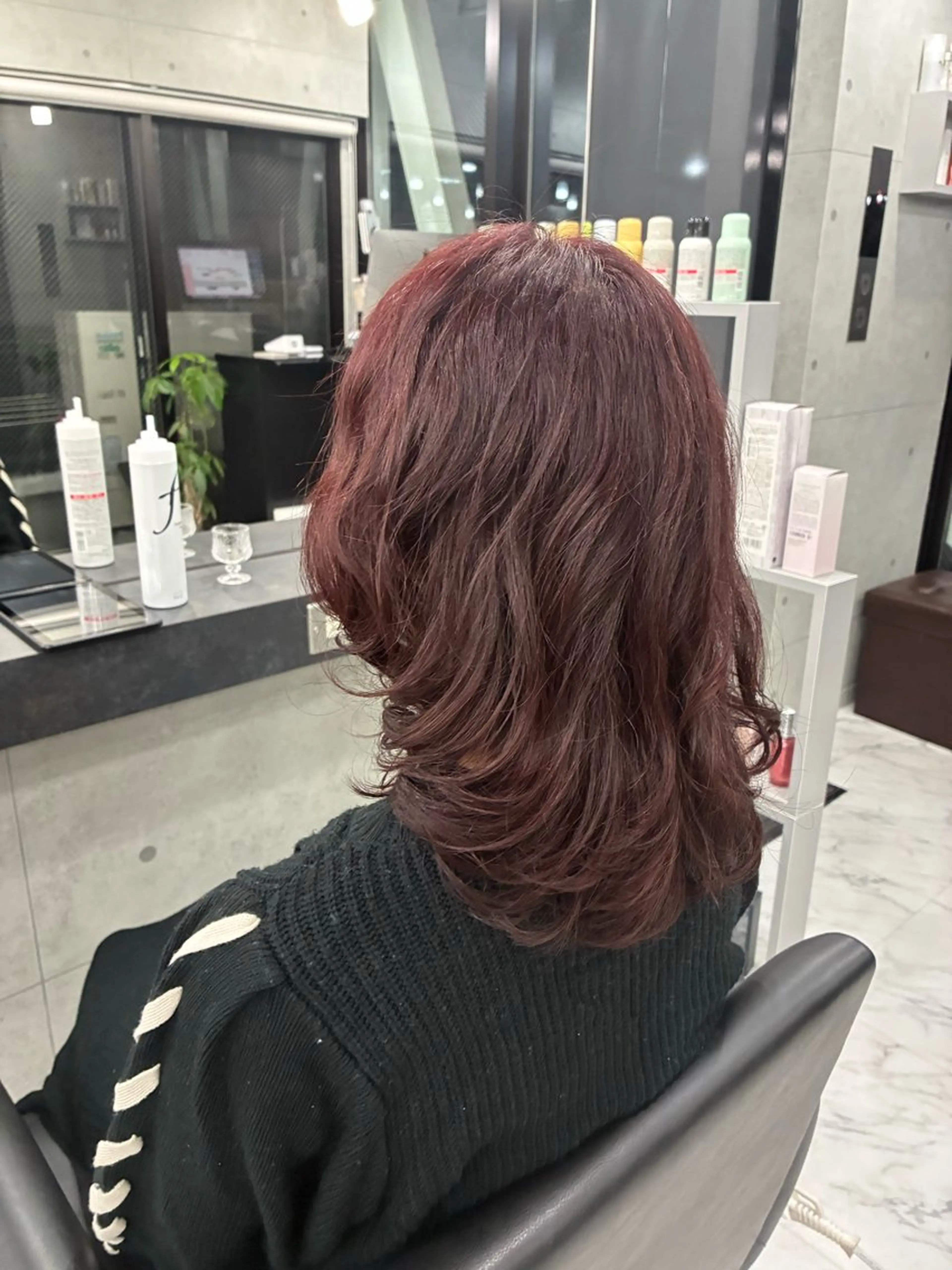 ミディアム カラー カシス カット ヘアカラー Endearing所属・Endearing 北澤那未🌟銀座のヘアスタイル