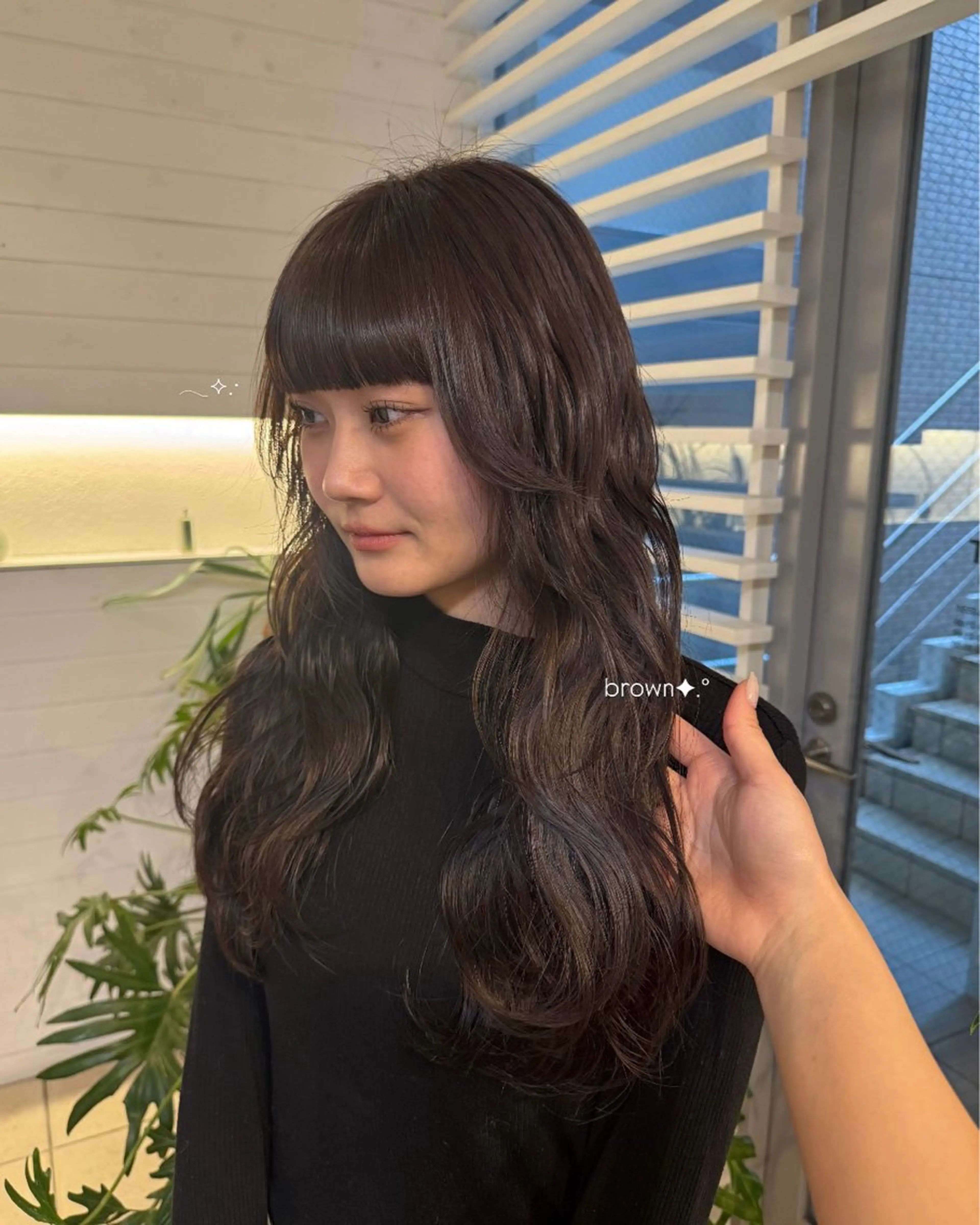 ロング カラー ヘアアレンジ 黒髪 ヘアカラー ᵐⁱᵏⁱᵏᵒ / レイヤー★のヘアスタイル