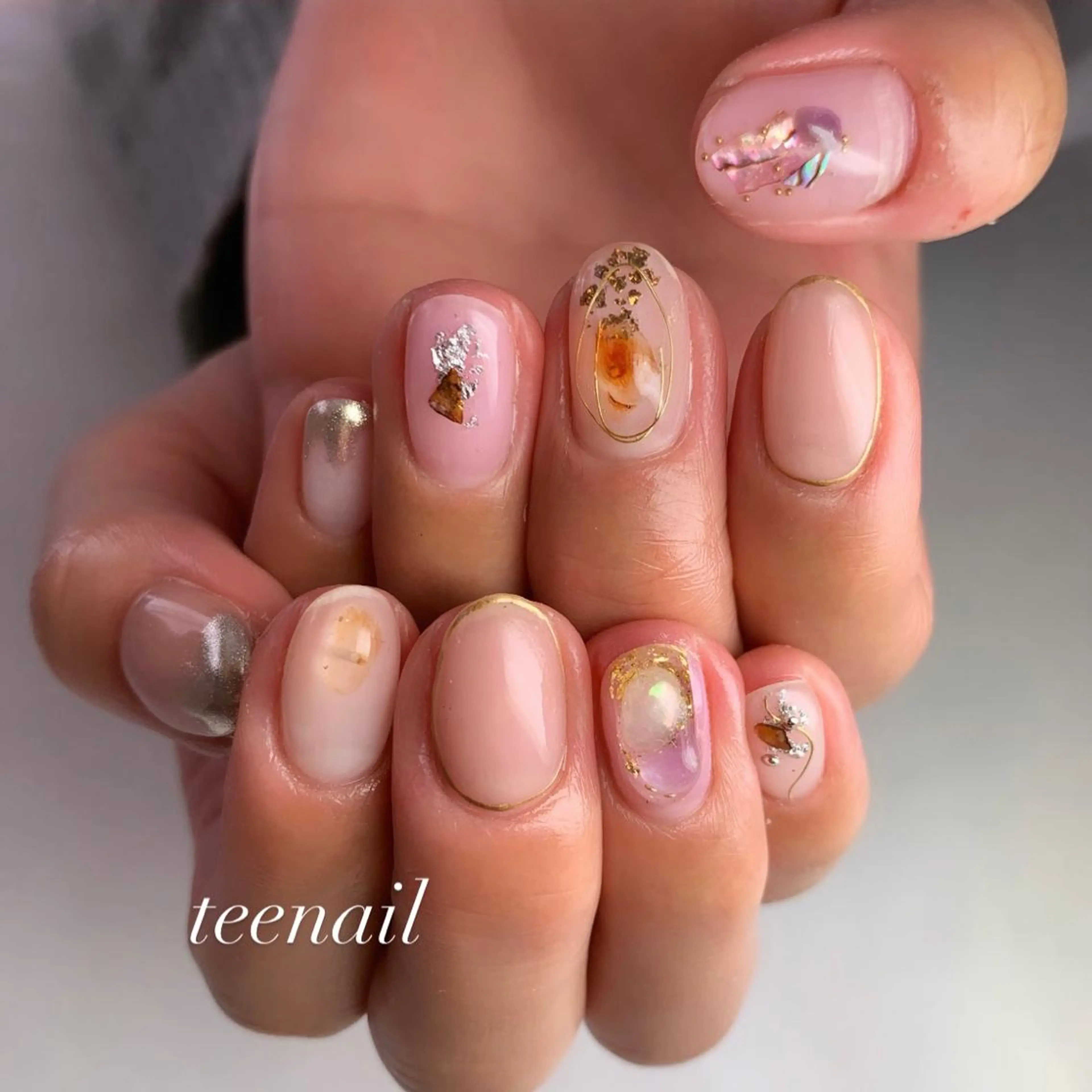 ネイル クリアネイル ハンドネイル teenail 21のネイルデザイン