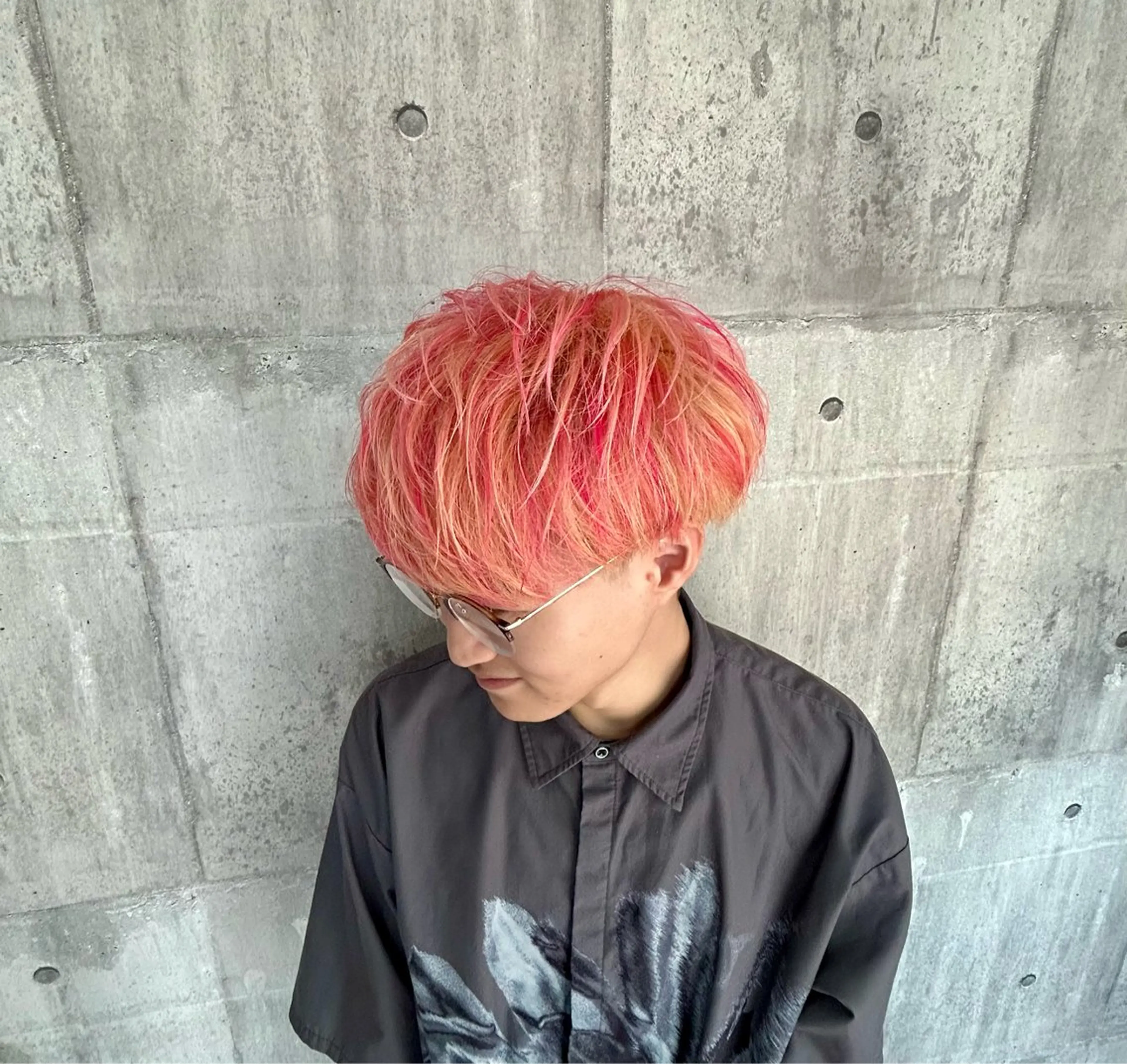 ショート メンズ メンズハイライト ハイライト 🩵完全マンツー🩵 kiryuのヘアスタイル