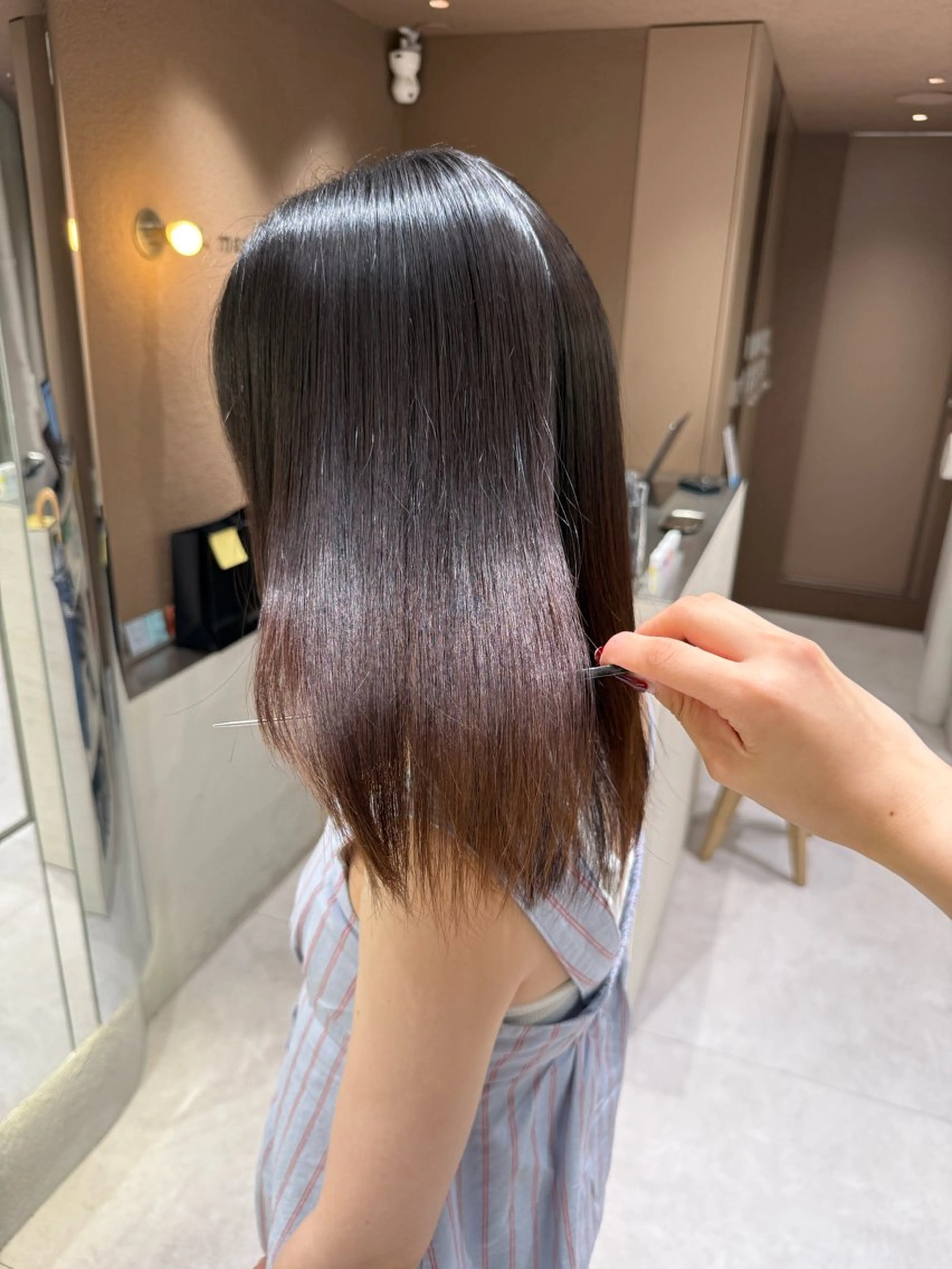 ミディアム 縮毛矯正 🎀髪質改善🎀 恵比寿/sayuのヘアスタイル
