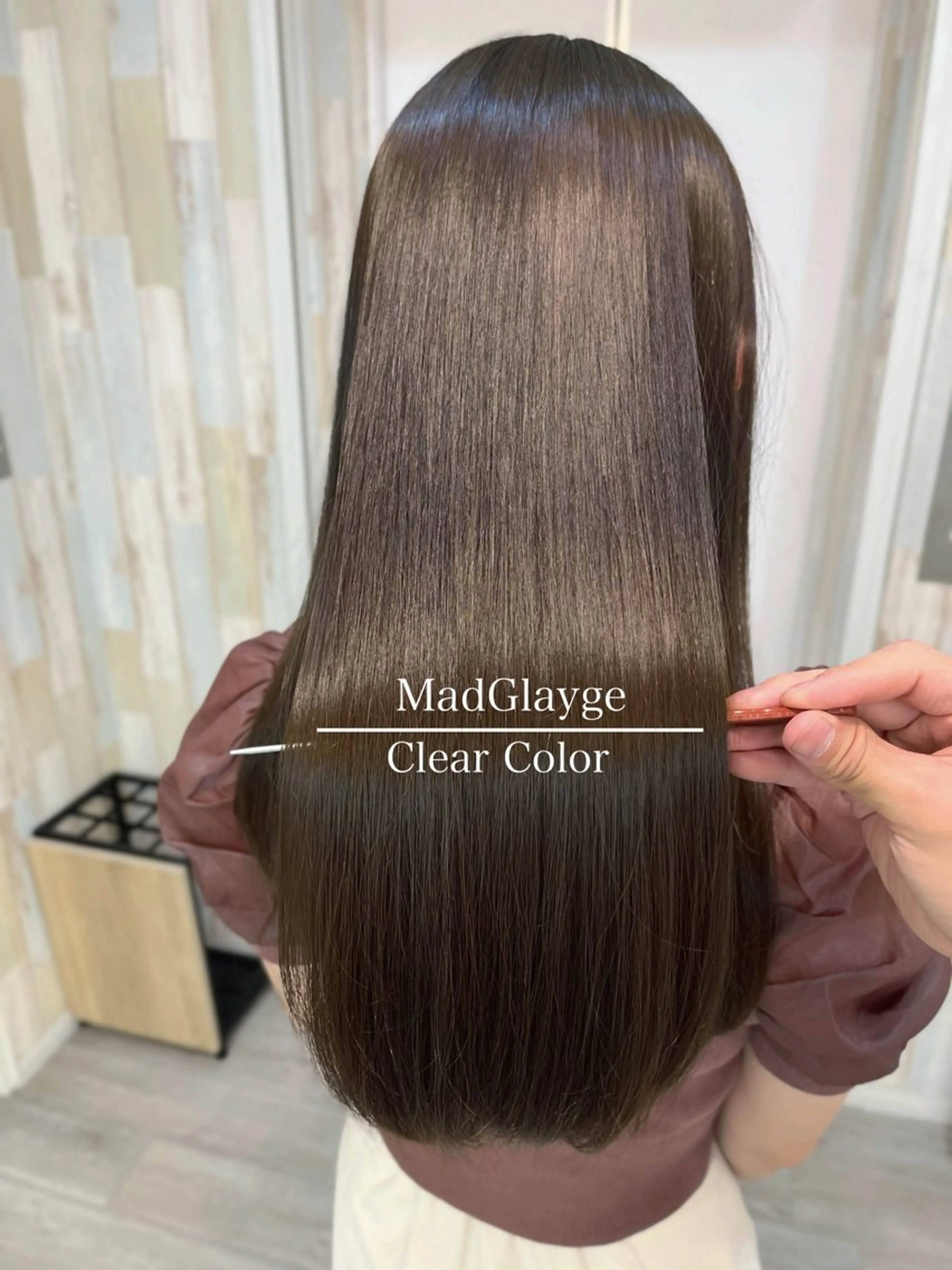 セミロング カラー パーマ ヘアアレンジ ブリーチ 透明感カラー グレージュ ブリーチなしカラー ヘアカラー トリートメント ヘッドスパ ヘアセット 二ヶ月綺麗が続くレ イヤー/星野六三四のヘアスタイル