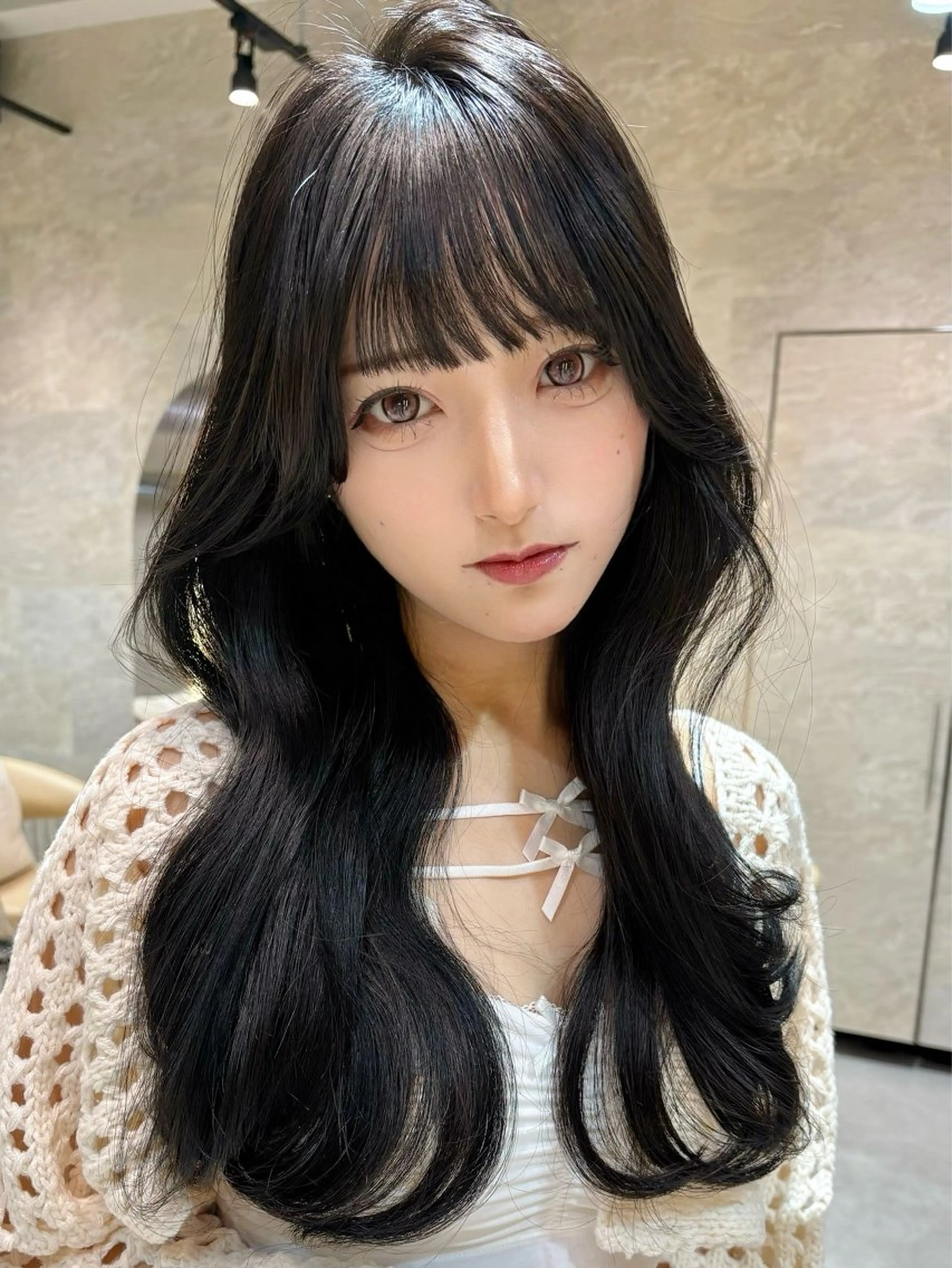 セミロング カット トリートメント 仙台Ｉ韓国レイヤー Ｉ髪質改善Ｉ伊藤拓海のヘアスタイル