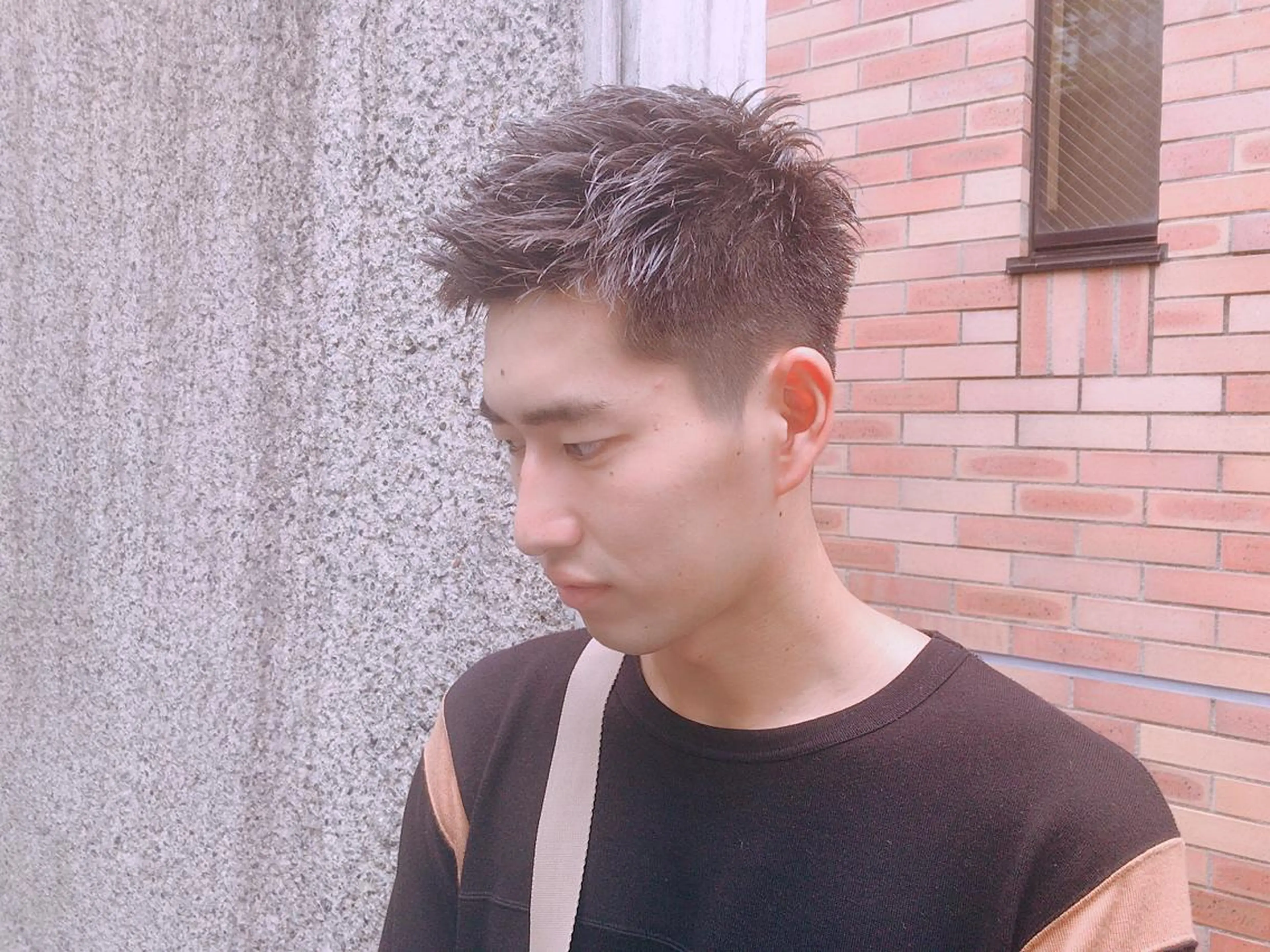 ショート カラー パーマ ヘアアレンジ メンズ カット ちこ .のヘアスタイル