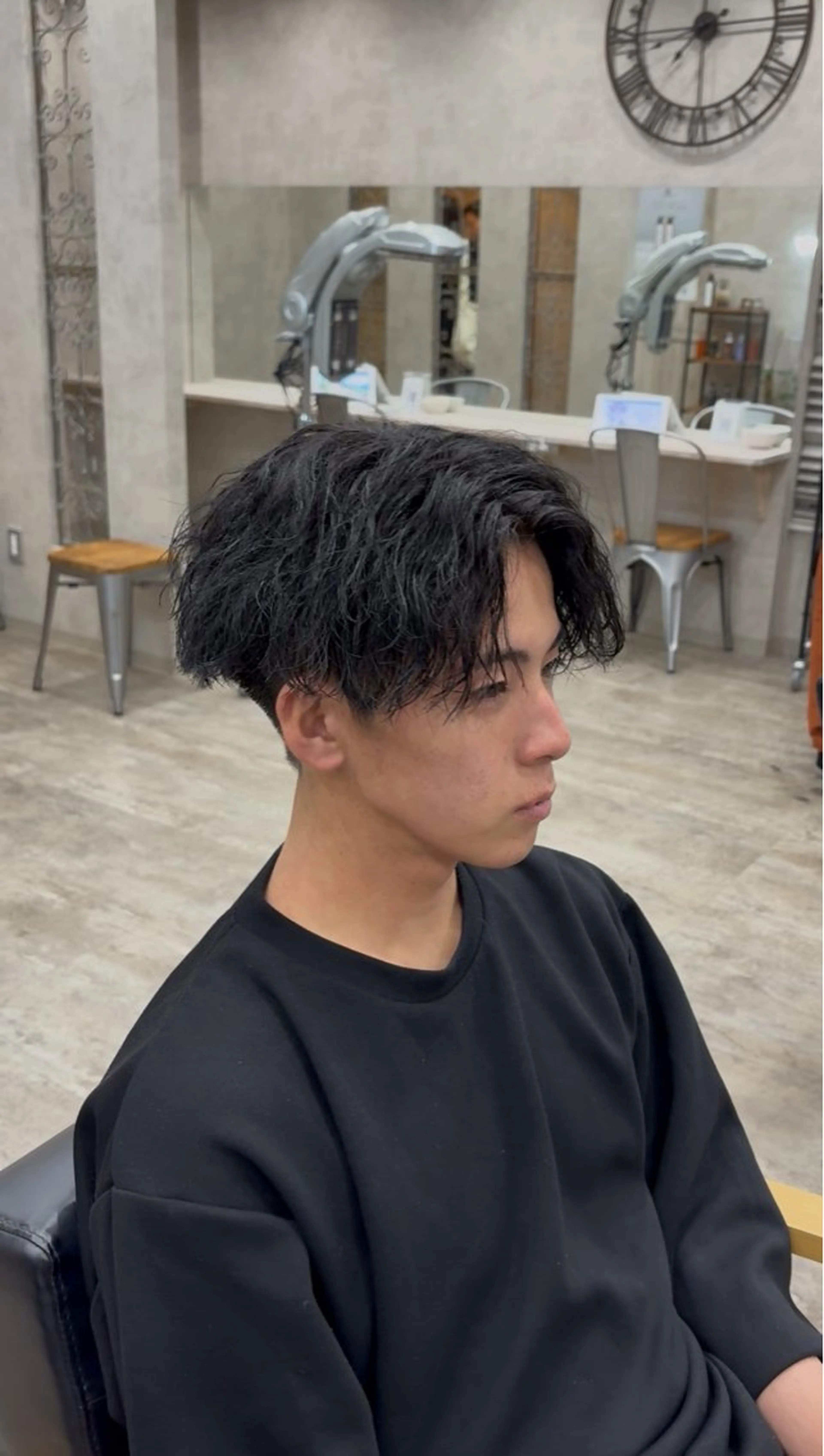 ミディアム カット パーマ 韓国ヘア特化🇰🇷 似合わせカットパーマのヘアスタイル