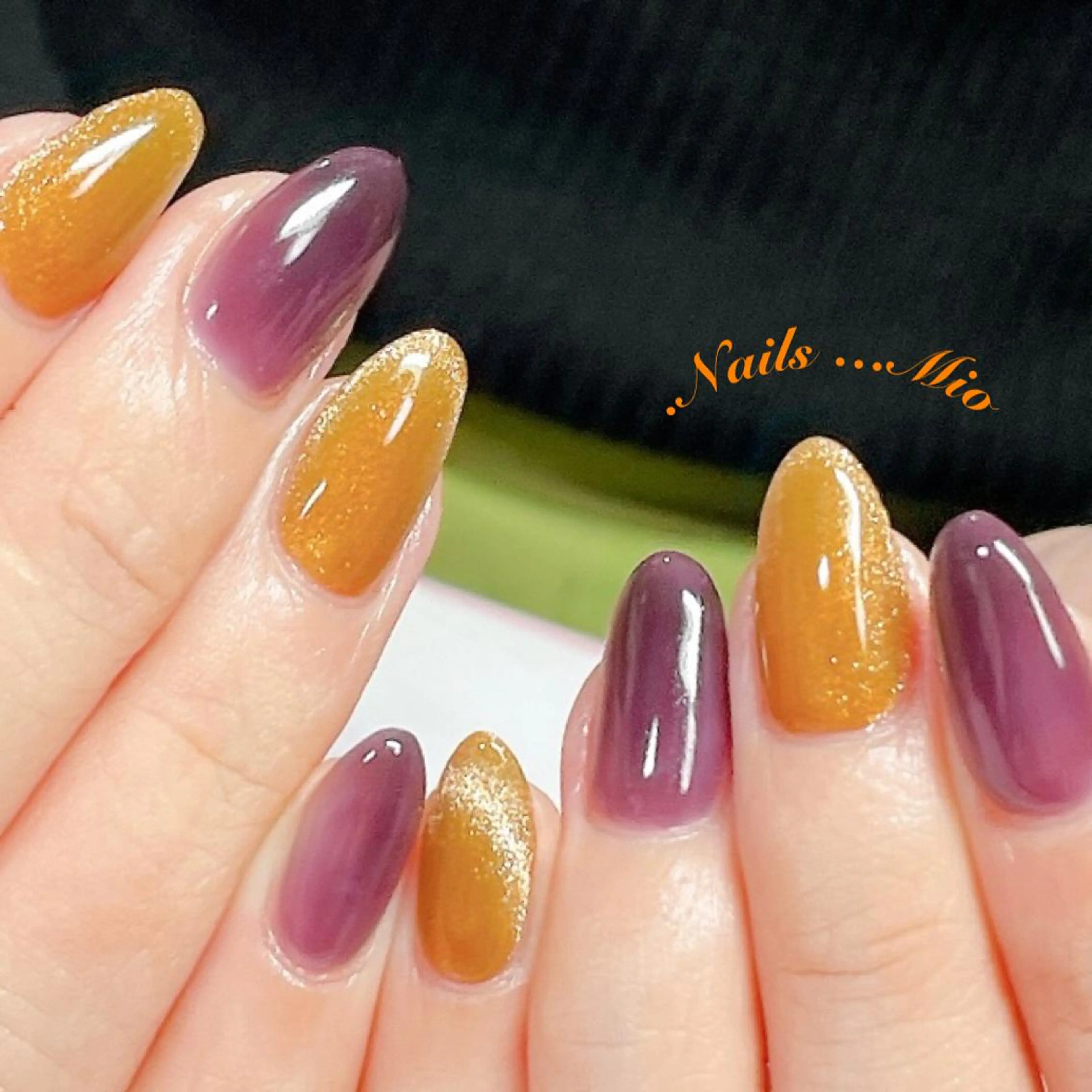 ネイル フレンチネイル マグネットネイル マグネットフレンチ 冬ネイル .Nails Mio 赤羽西ネイルサロンのネイルデザイン